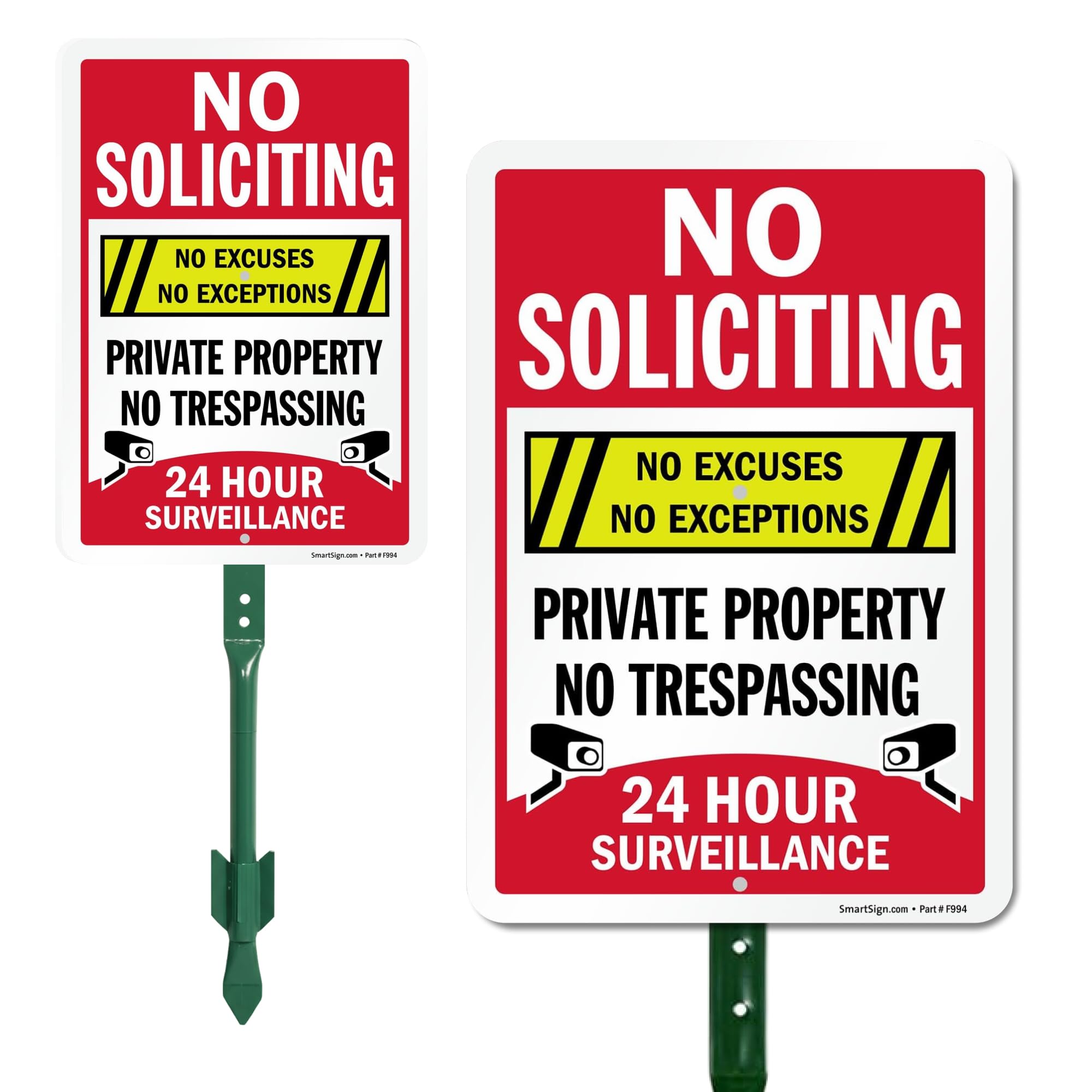 SmartSign No Soliciting Aluminum Sign Kit