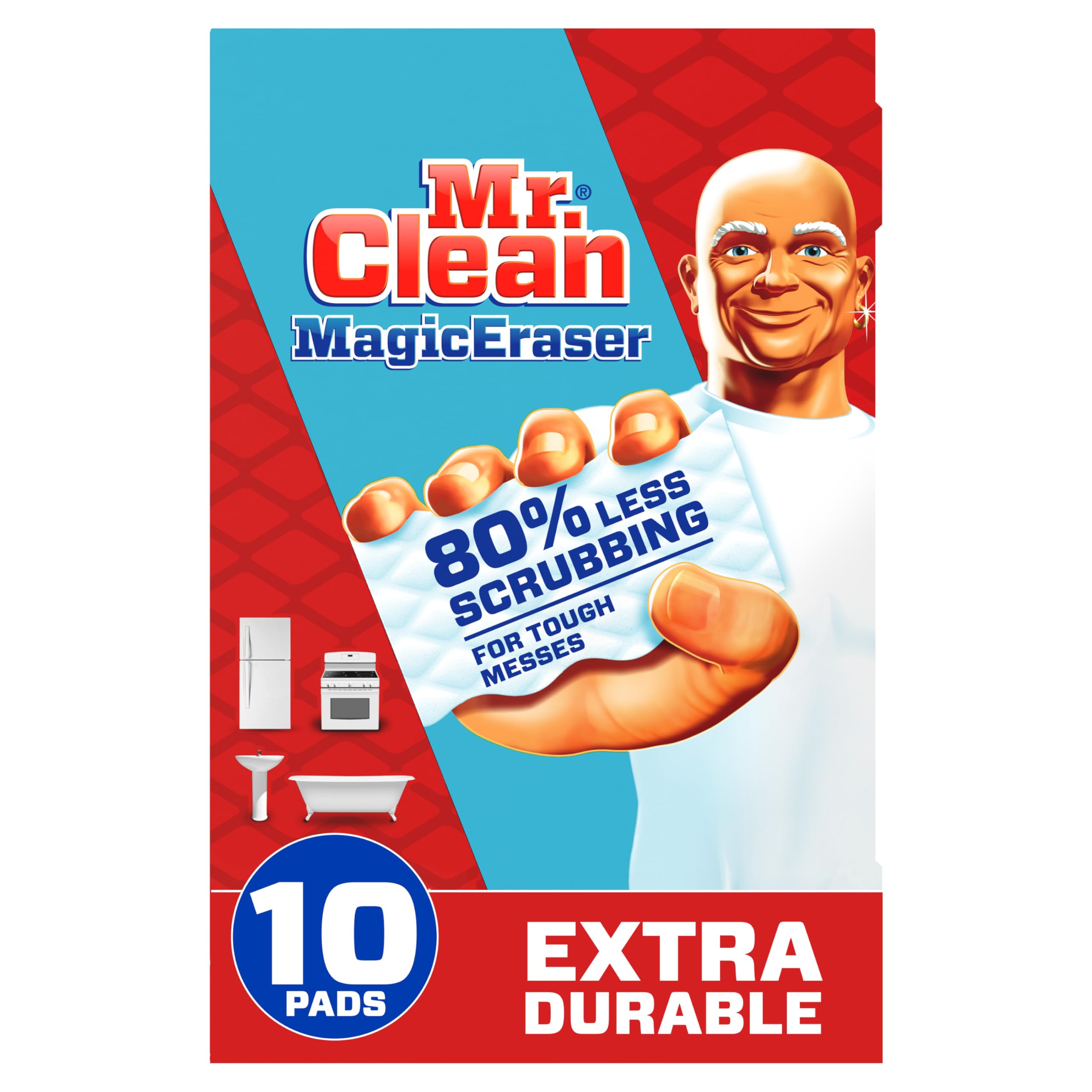 Mr. Clean Magic Eraser Sponge, Extra Durable, 10 Count