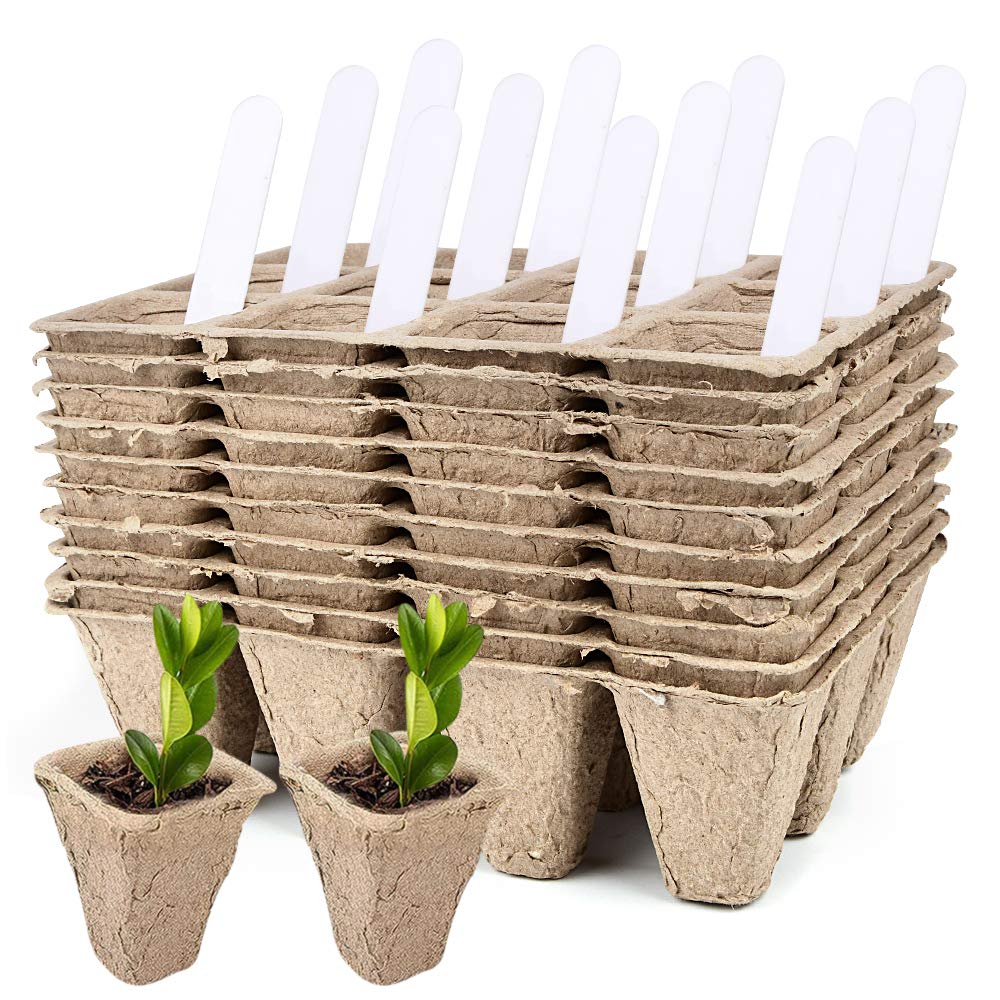 Biodegradable 120-Cell Peat Trays (10-Pack)