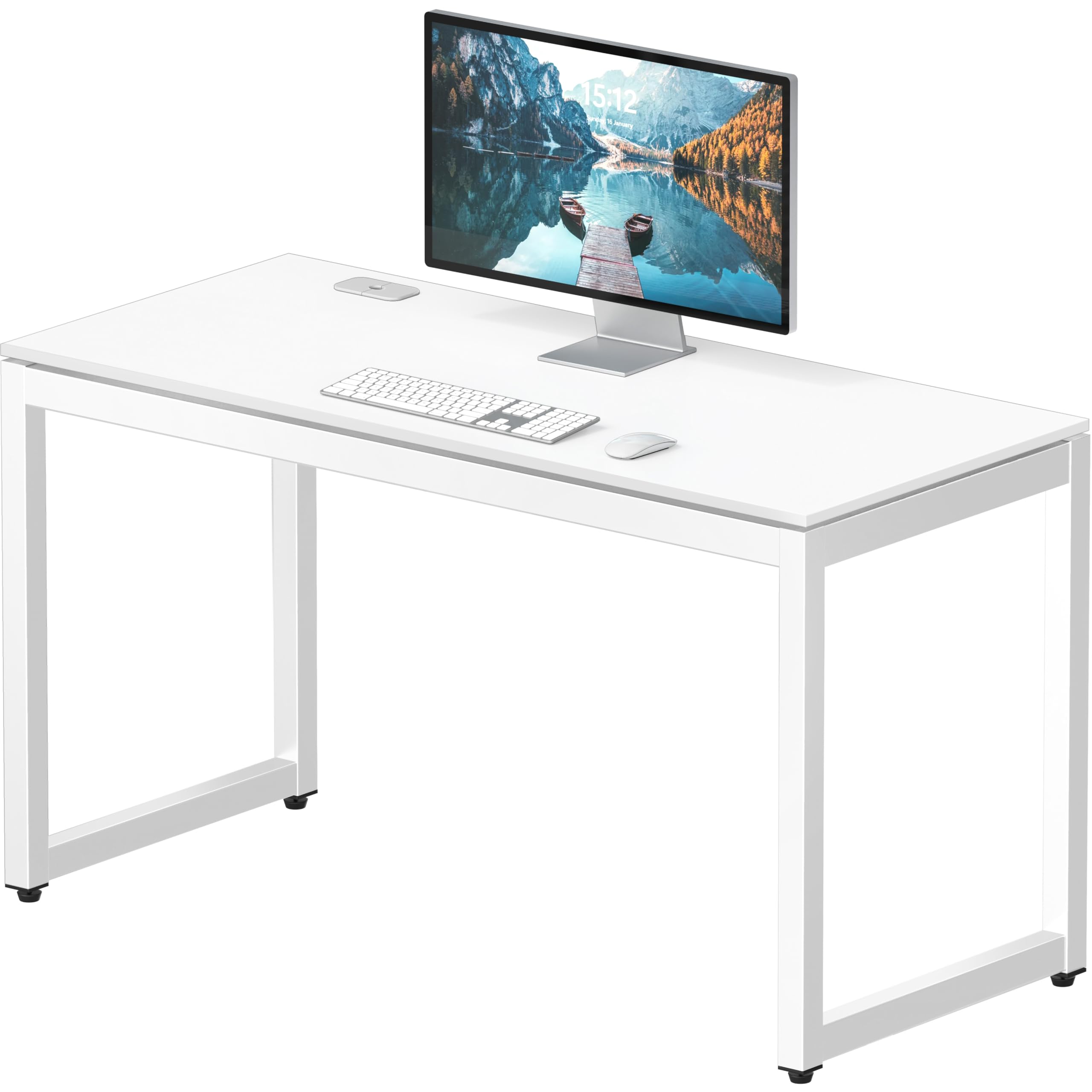SHW 48-Inch Commercial-Grade Office Computer Desk, White White 48-Inch