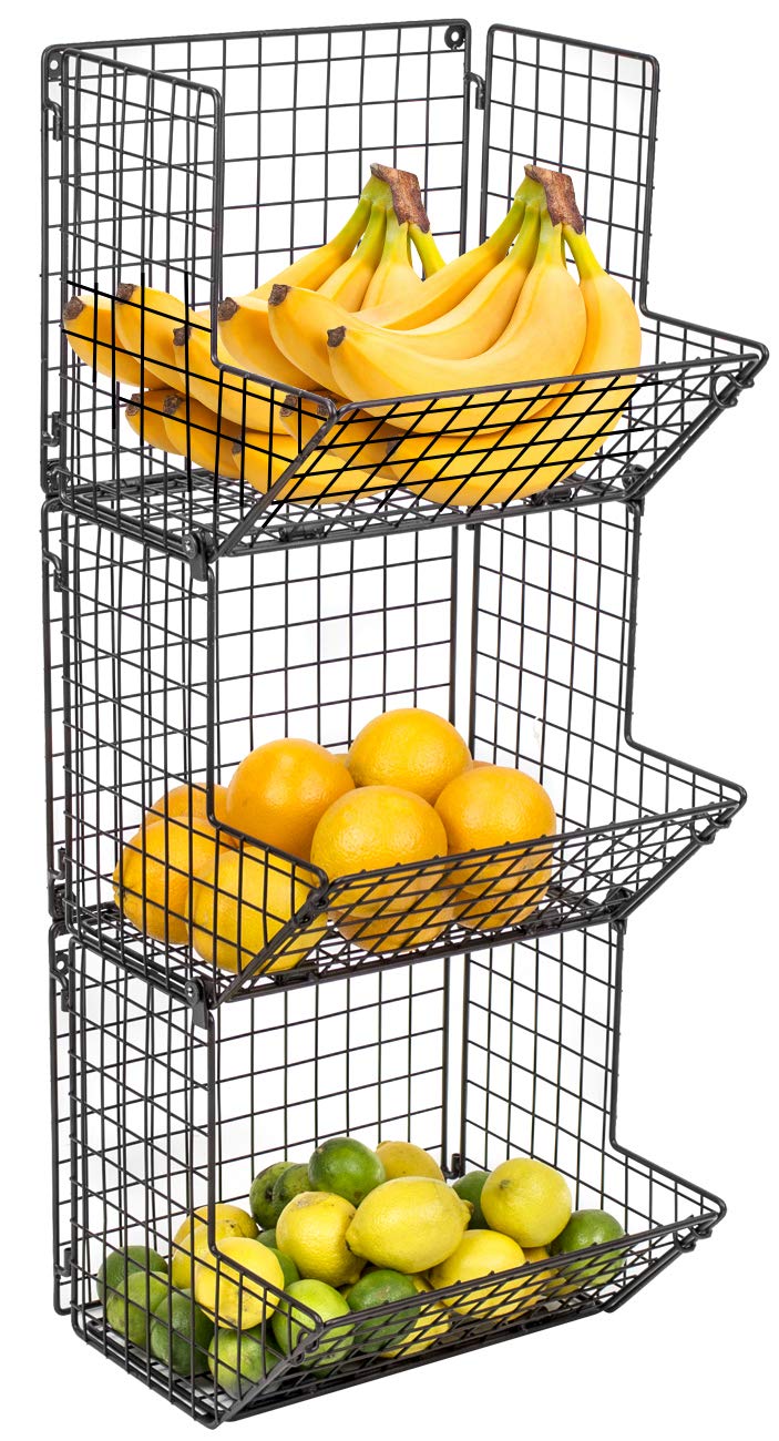 Sorbus 3-Tier Hanging & Freestanding Basket