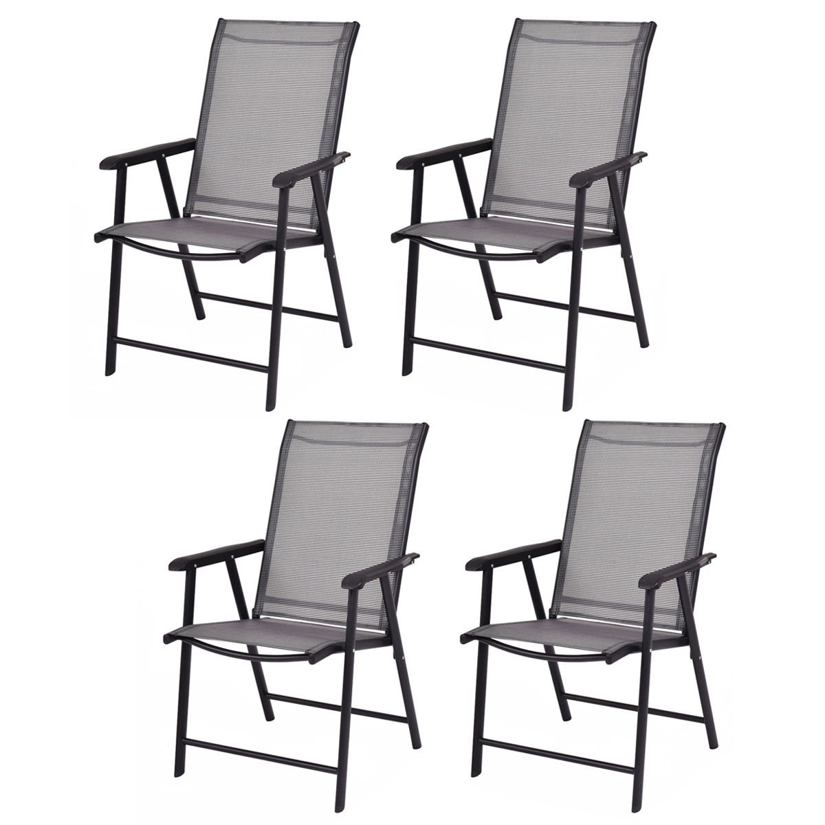 Giantex Folding Patio Chairs (Set of 4)