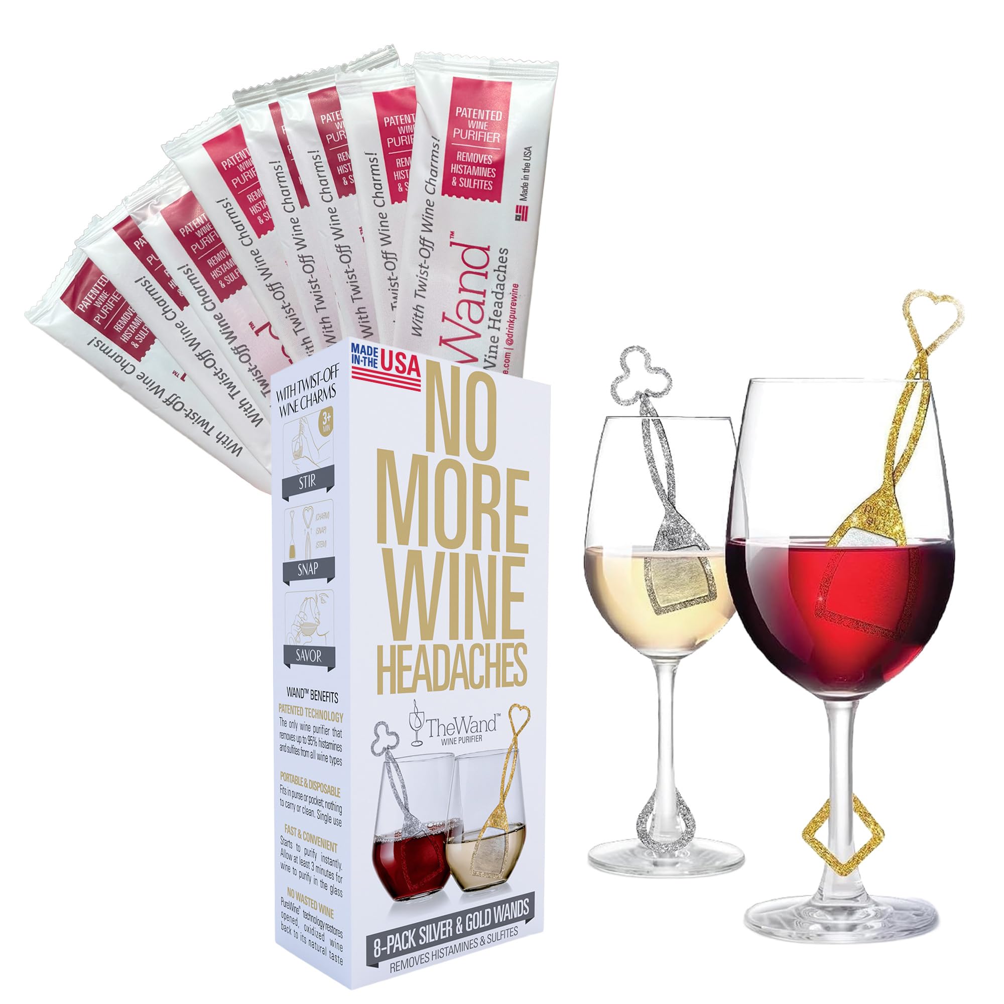 PureWine The Wand Silver & Gold (8 Pack)