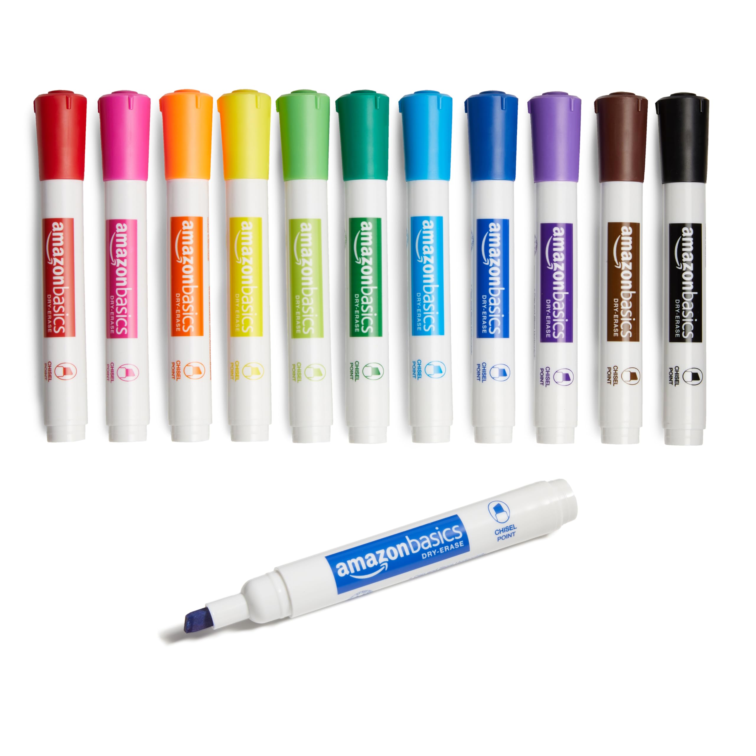 Amazon Basics Dry Erase Markers (Chisel Tip)