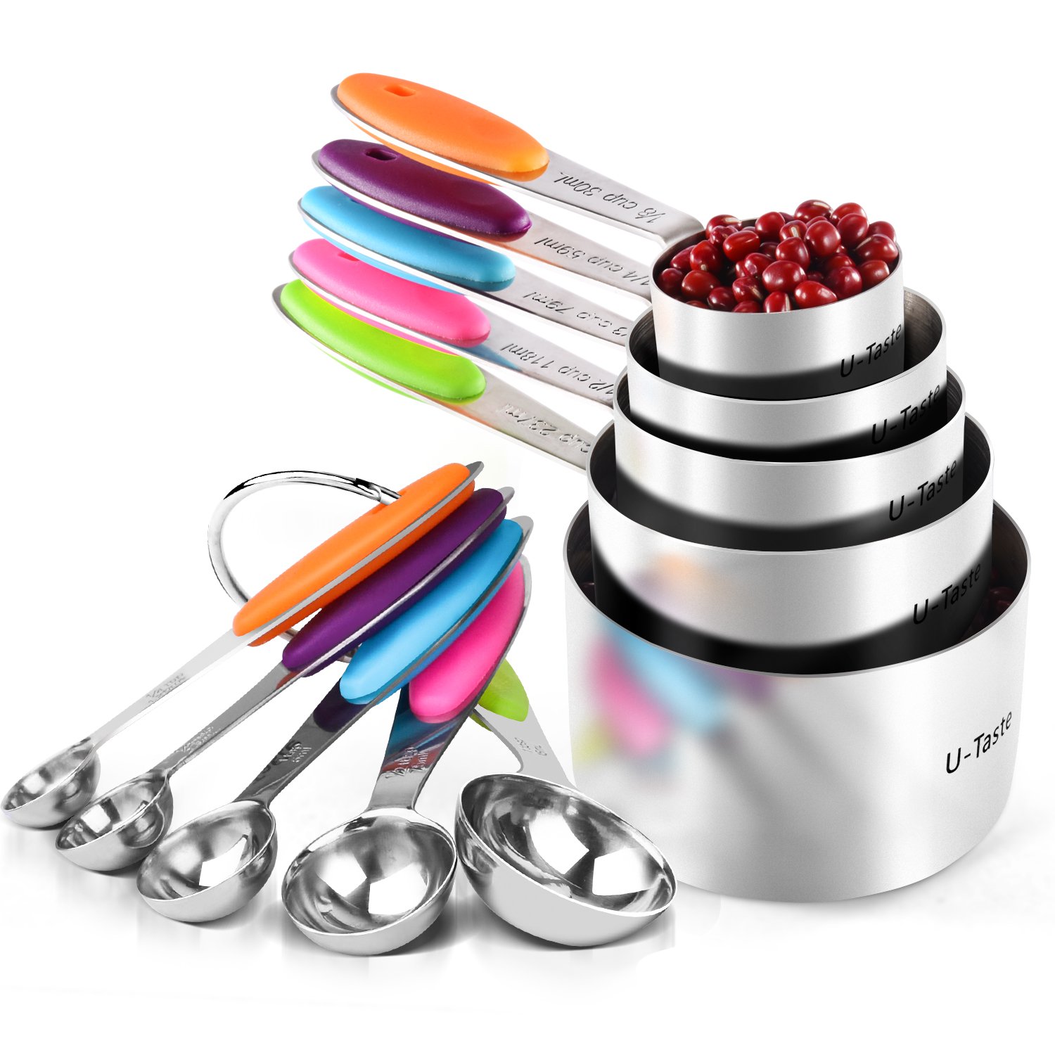 U-Taste Stainless Steel Measuring Cups & Spoons (10-Piece)