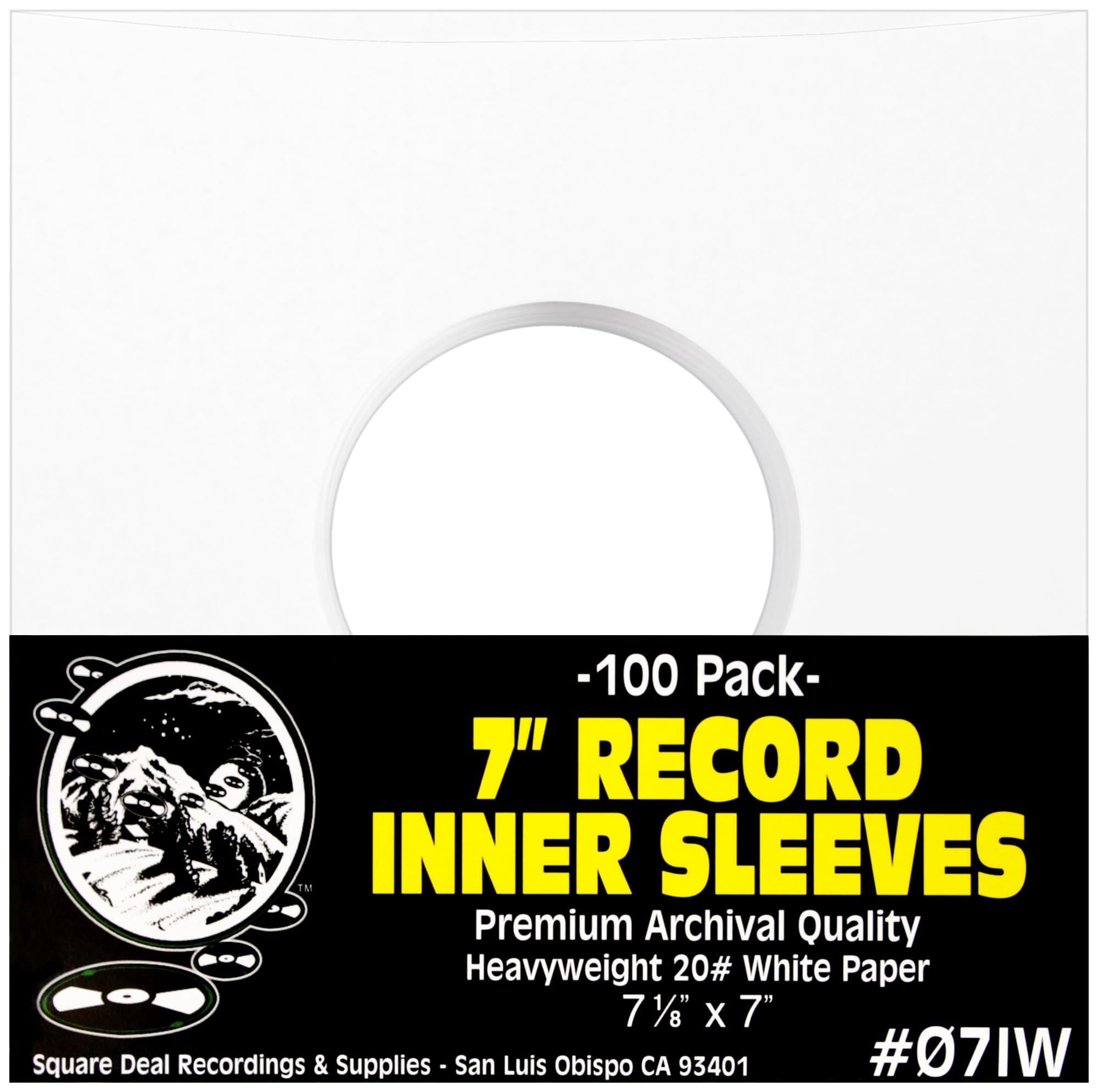 Archival 7‑Inch Paper Inner Sleeves (100 pack)