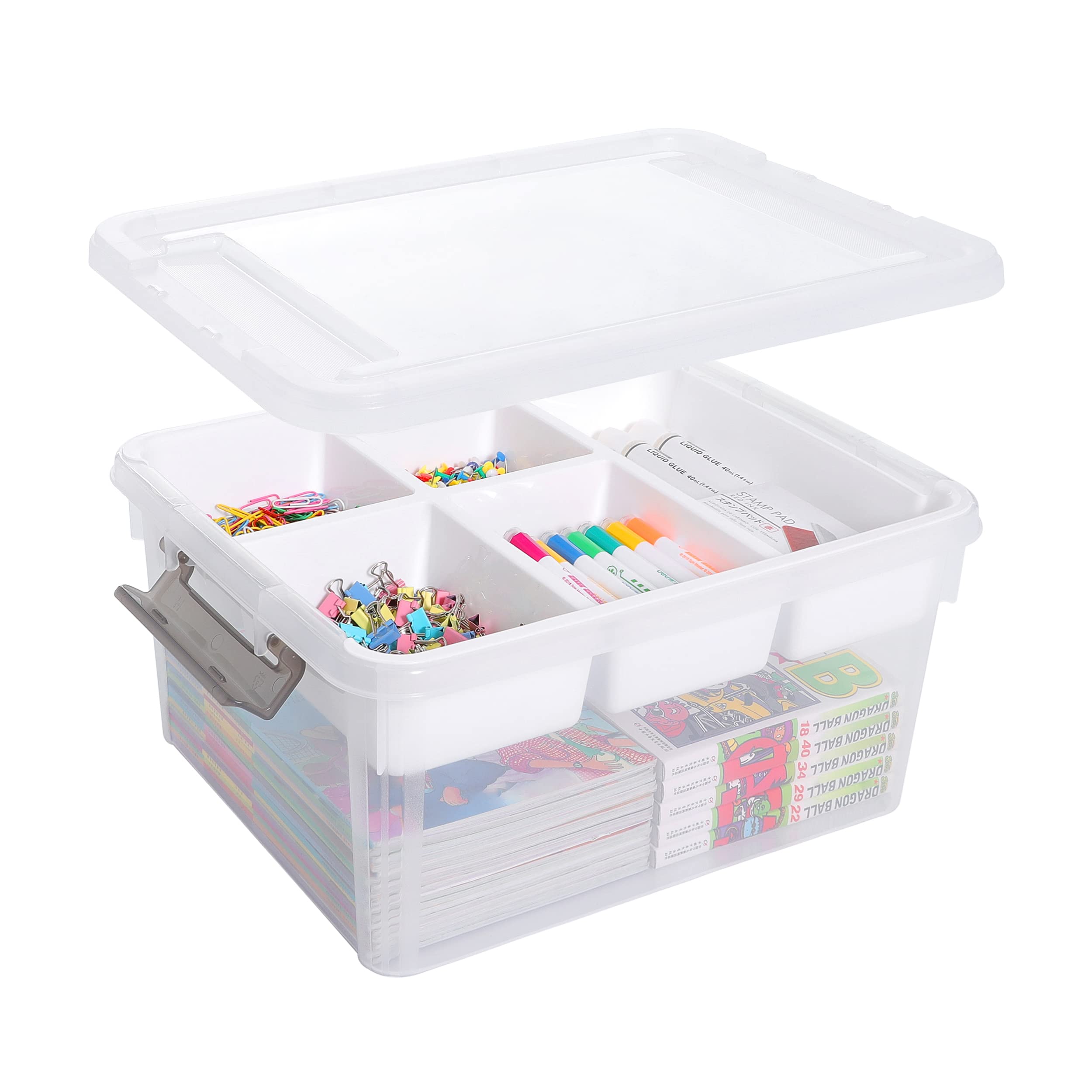 Citylife 17-Quart Storage Box with Removable Tray