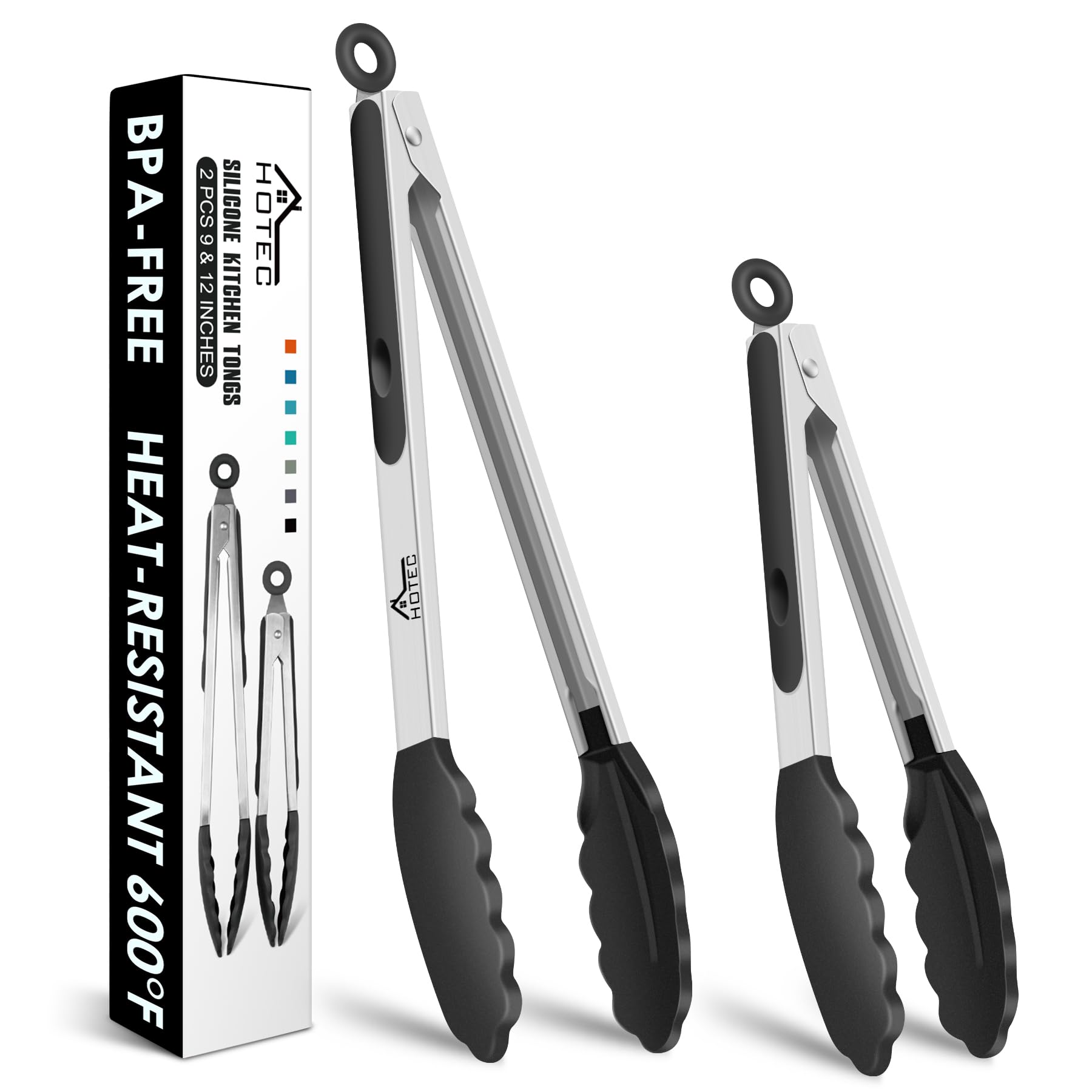 HOTEC Premium Stainless Steel Tongs