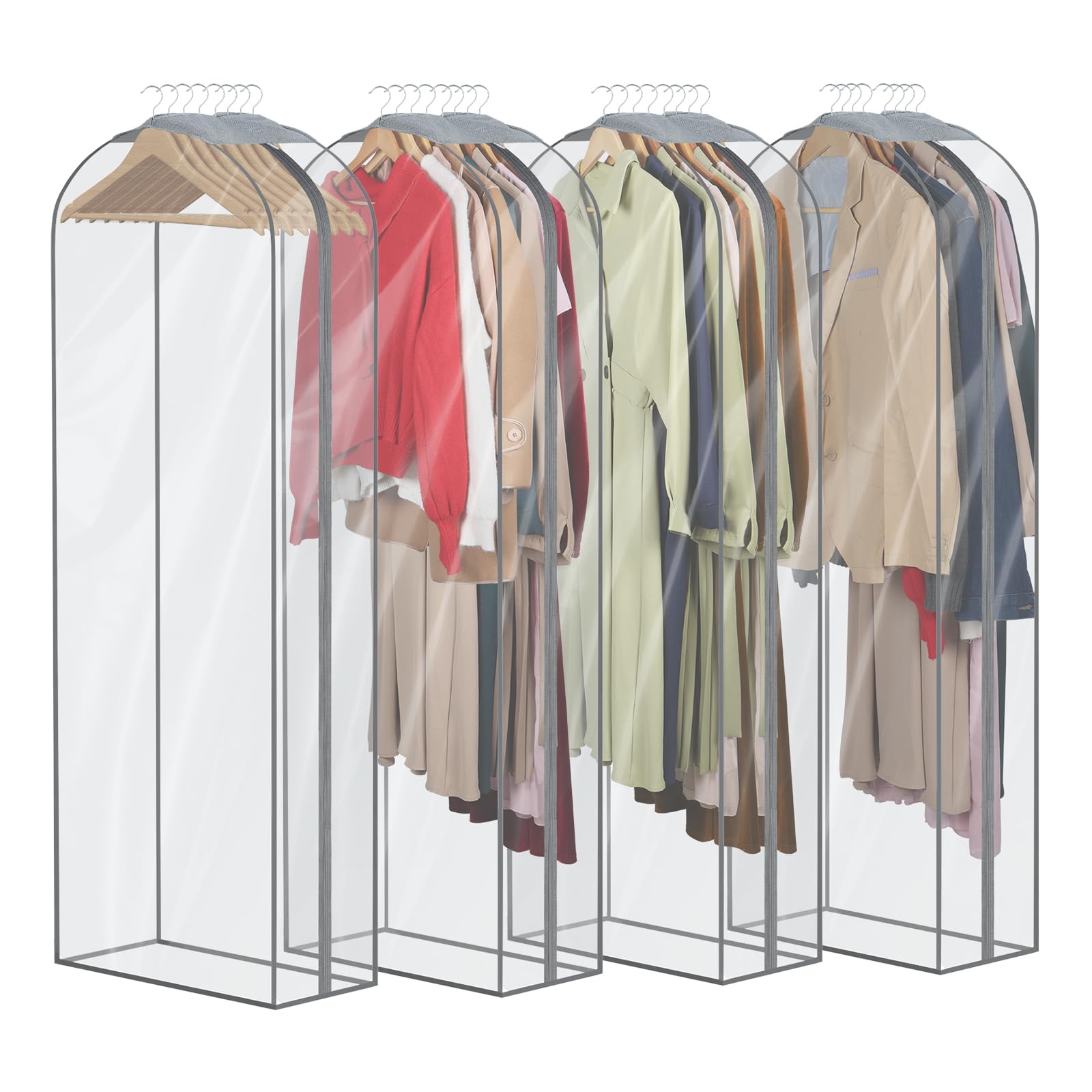 Zilink 60in Gusseted Garment Bags (4-Pack)