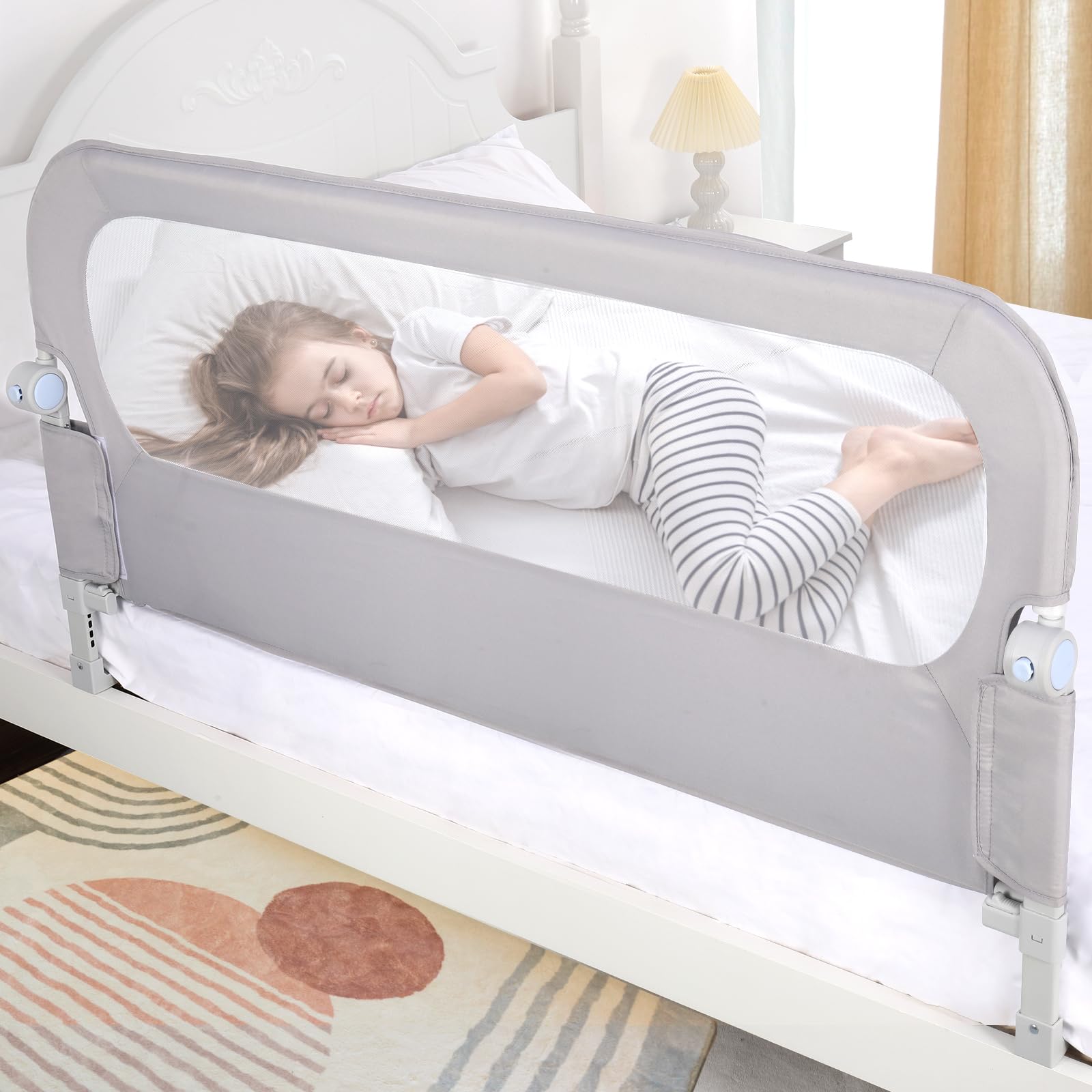 Nutikas Baby Bed Rail Guard — 47" Swing-Down Rail