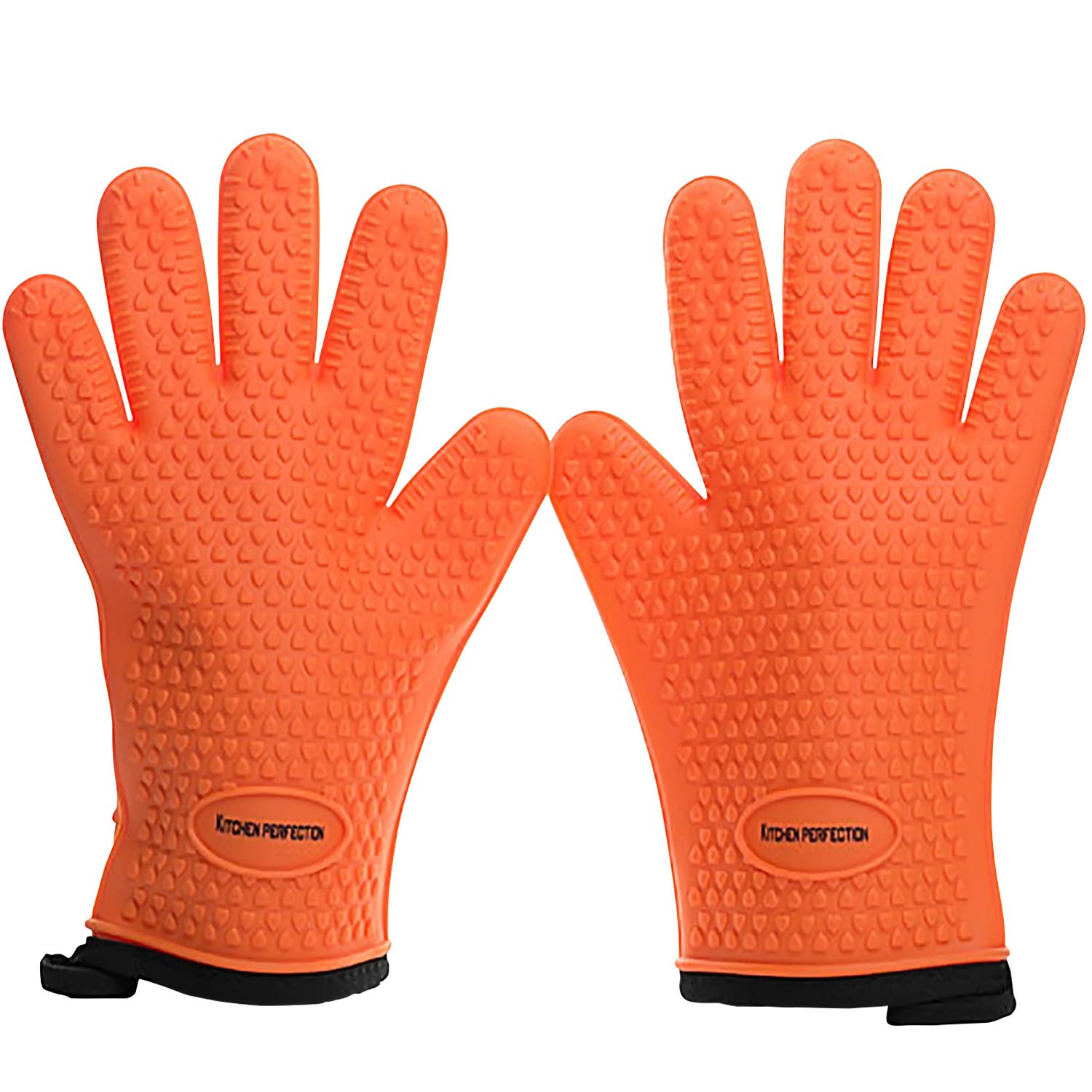 Kitchen Perfection Silicone Oven Gloves (Orange)