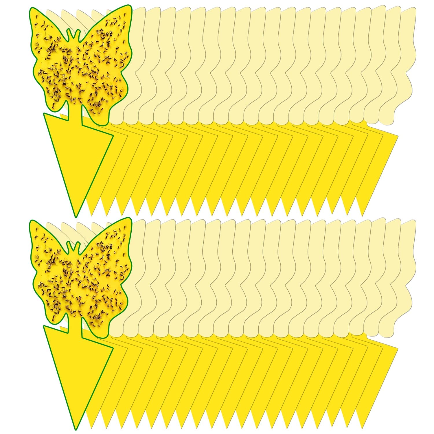 Dual-Sided Yellow Sticky Plant Traps (40-pack)