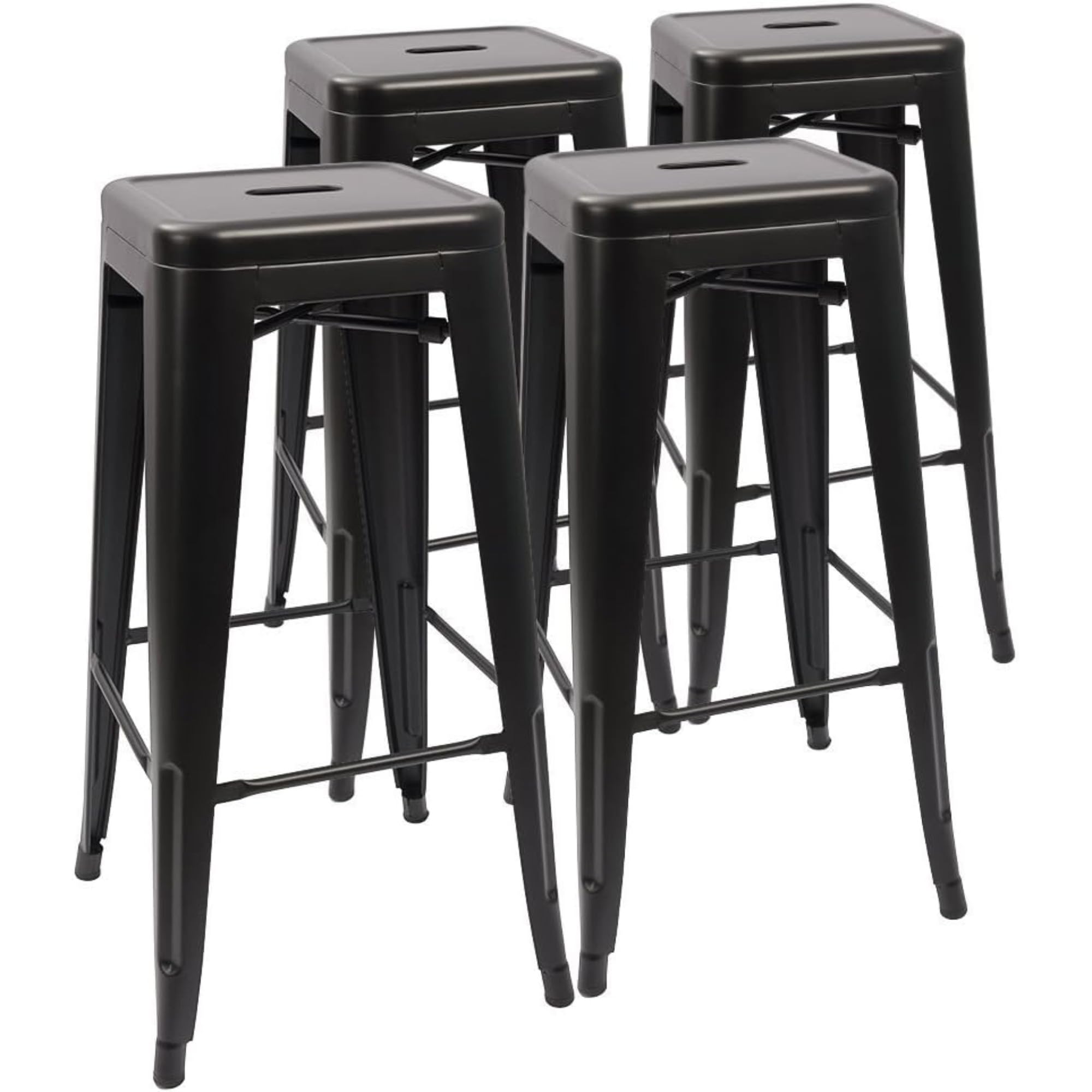 Devoko 30-Inch Stackable Metal Bar Stools (Set of 4)