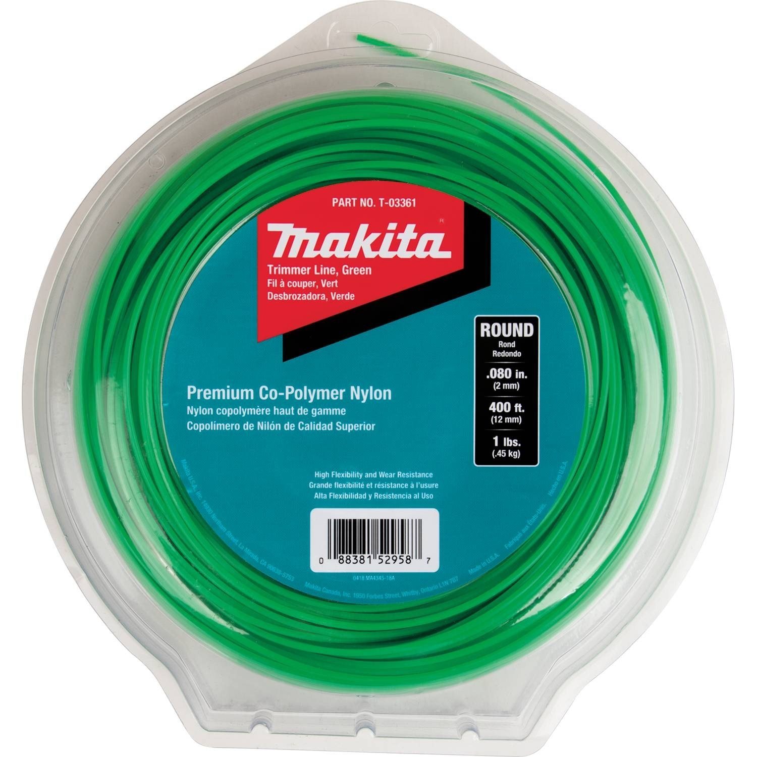 Makita 0.080-Inch Premium Co-Polymer Line