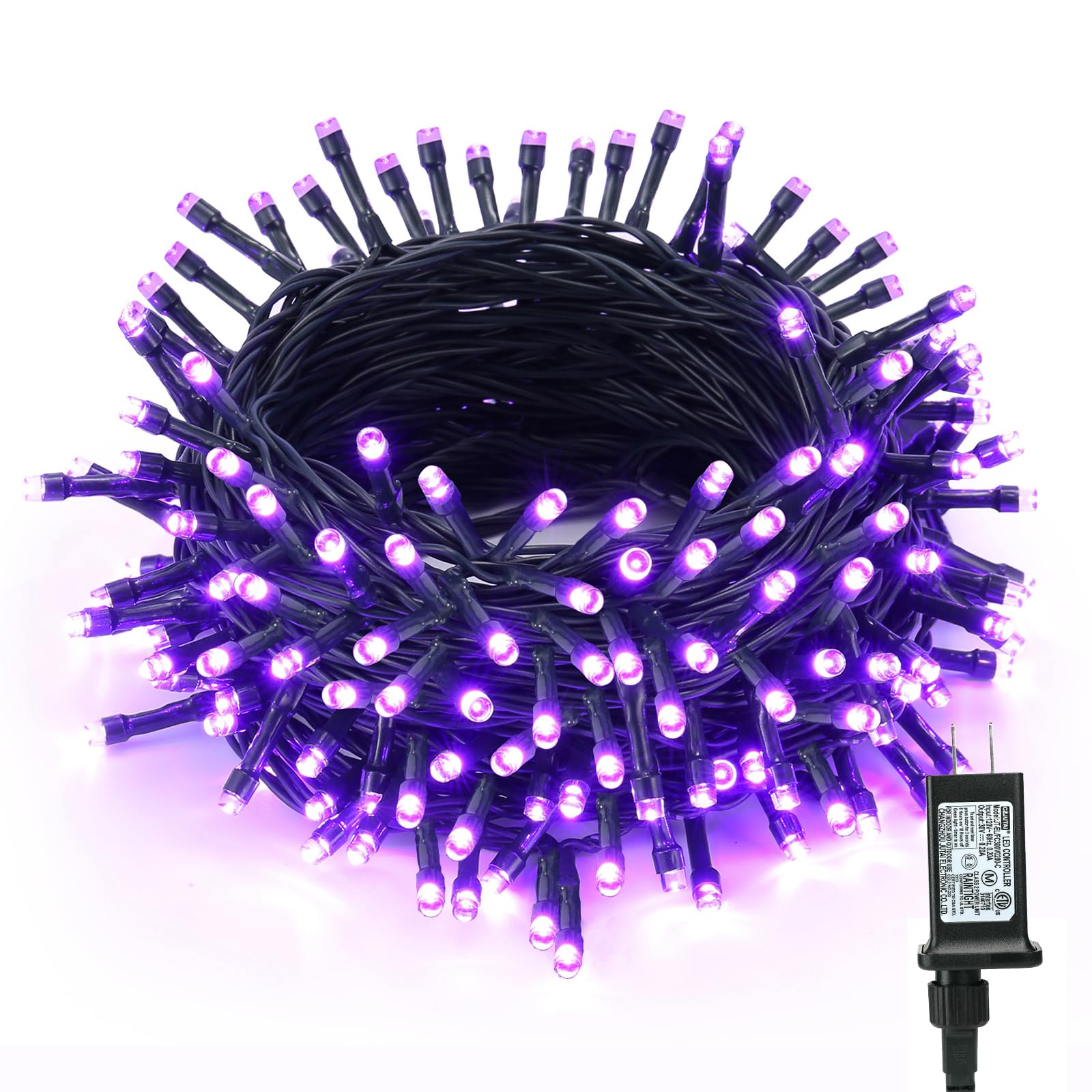 BrizLabs Purple Halloween Lights, 78.74ft 240 LED String Lights (Timer, Modes)