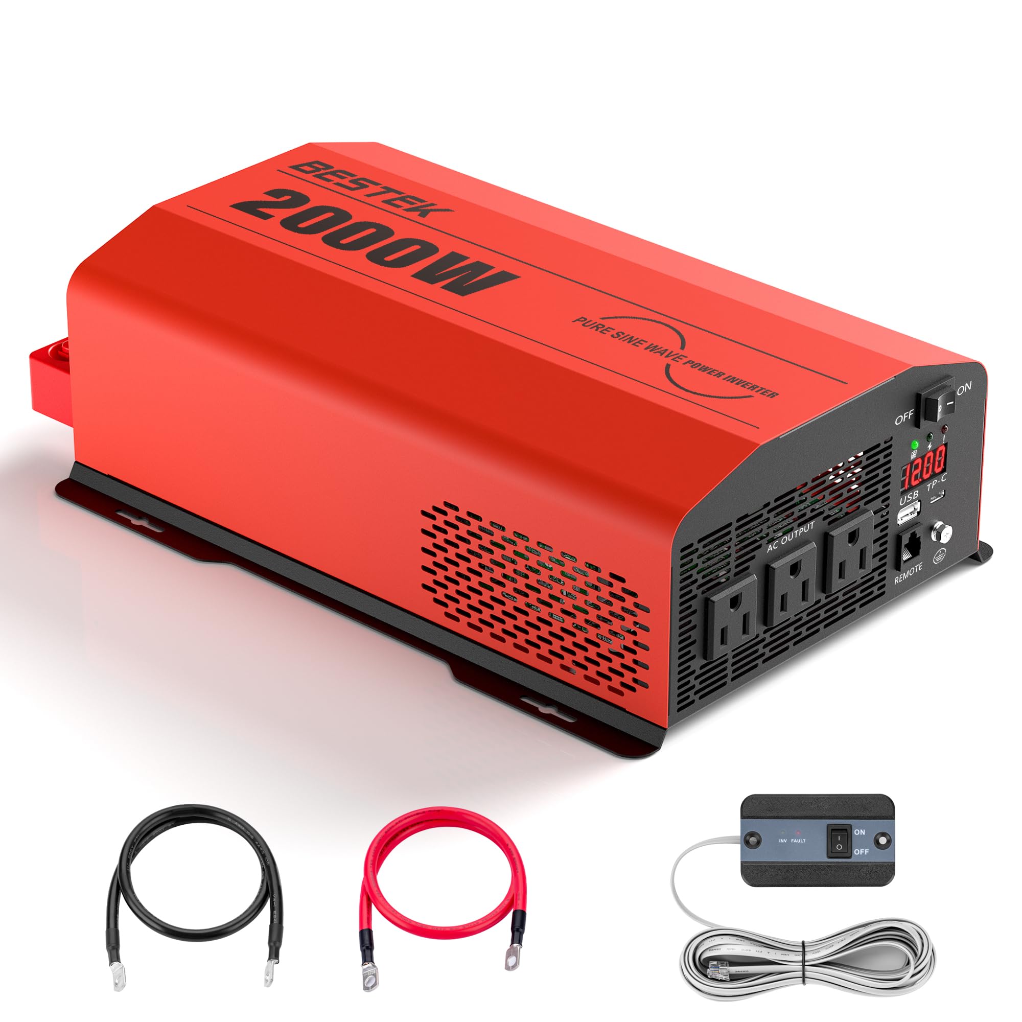 BESTEK 2000W Pure Sine Wave Inverter