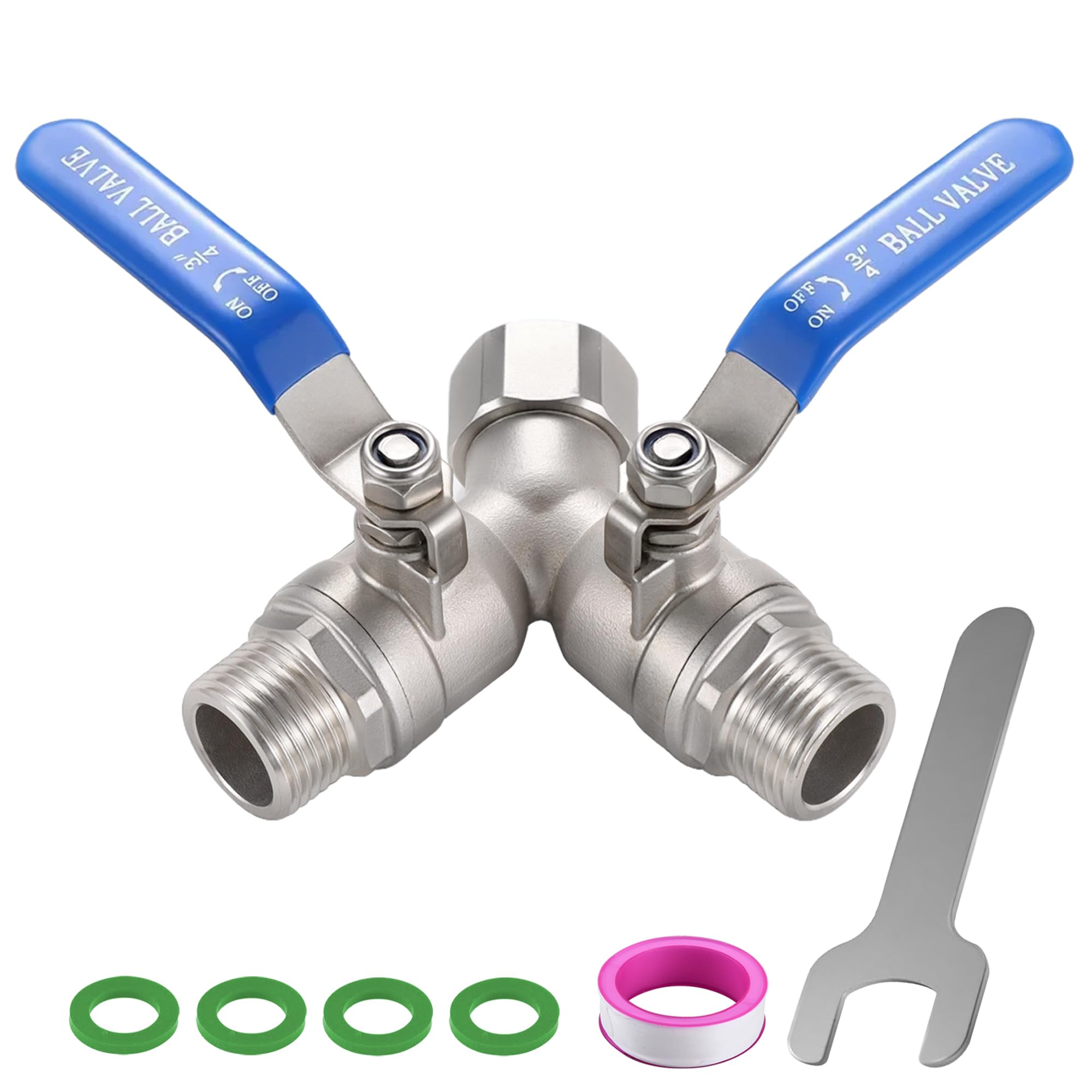 304 Stainless Steel 2-Way Hose Splitter