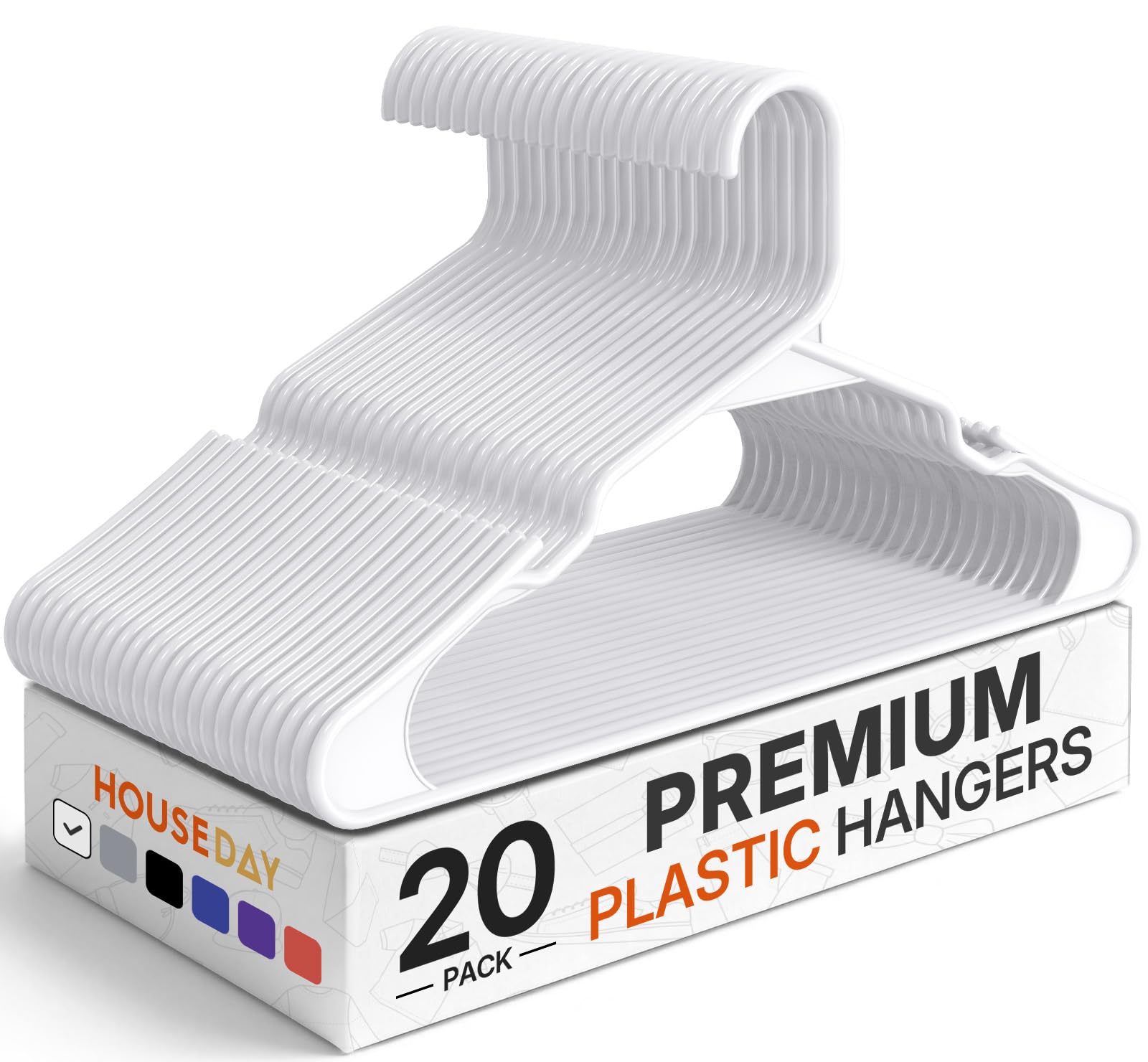 HOUSE DAY Plastic Hangers (20-Pack)