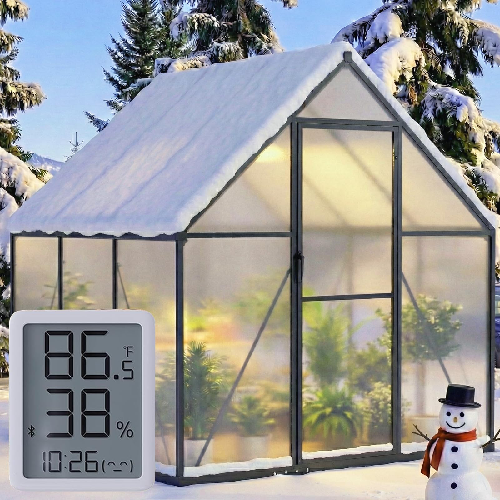 6×6 ft Polycarbonate Walk-In Greenhouse