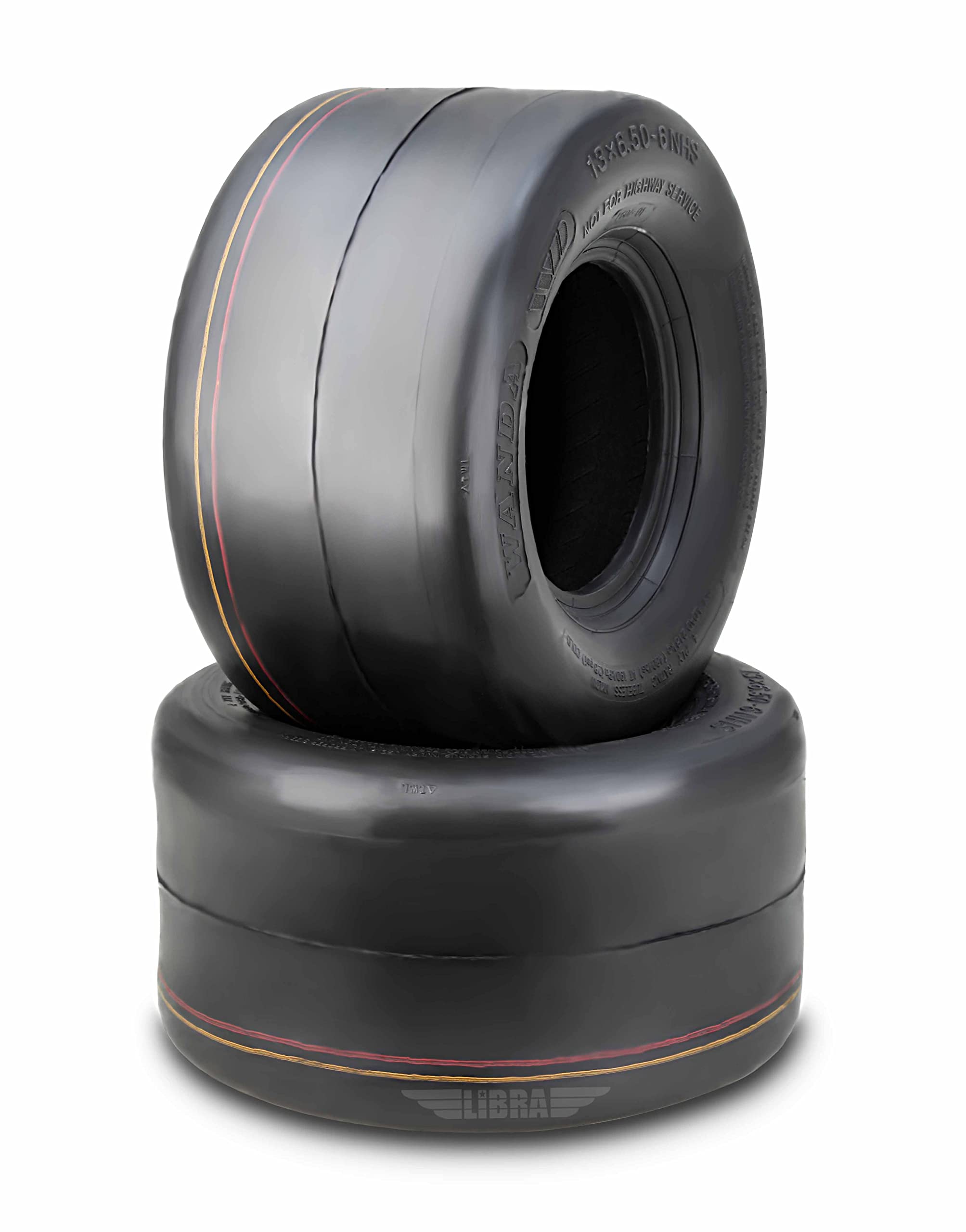 WANDA Set of 2 13x6.5-6 Zero Turn Lawn Mower Turf Tires (13x6.5x6, 4-ply, smooth)
