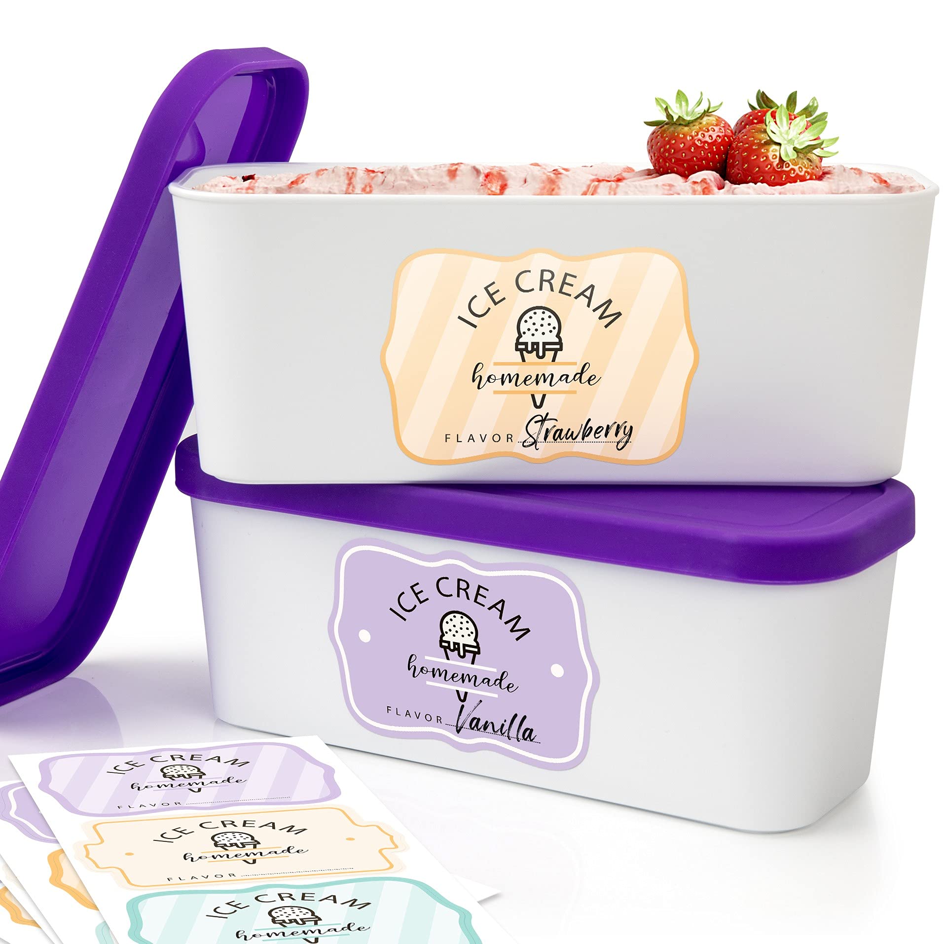 Reusable Ice Cream Tubs 1.6 Qt (2-Pack)