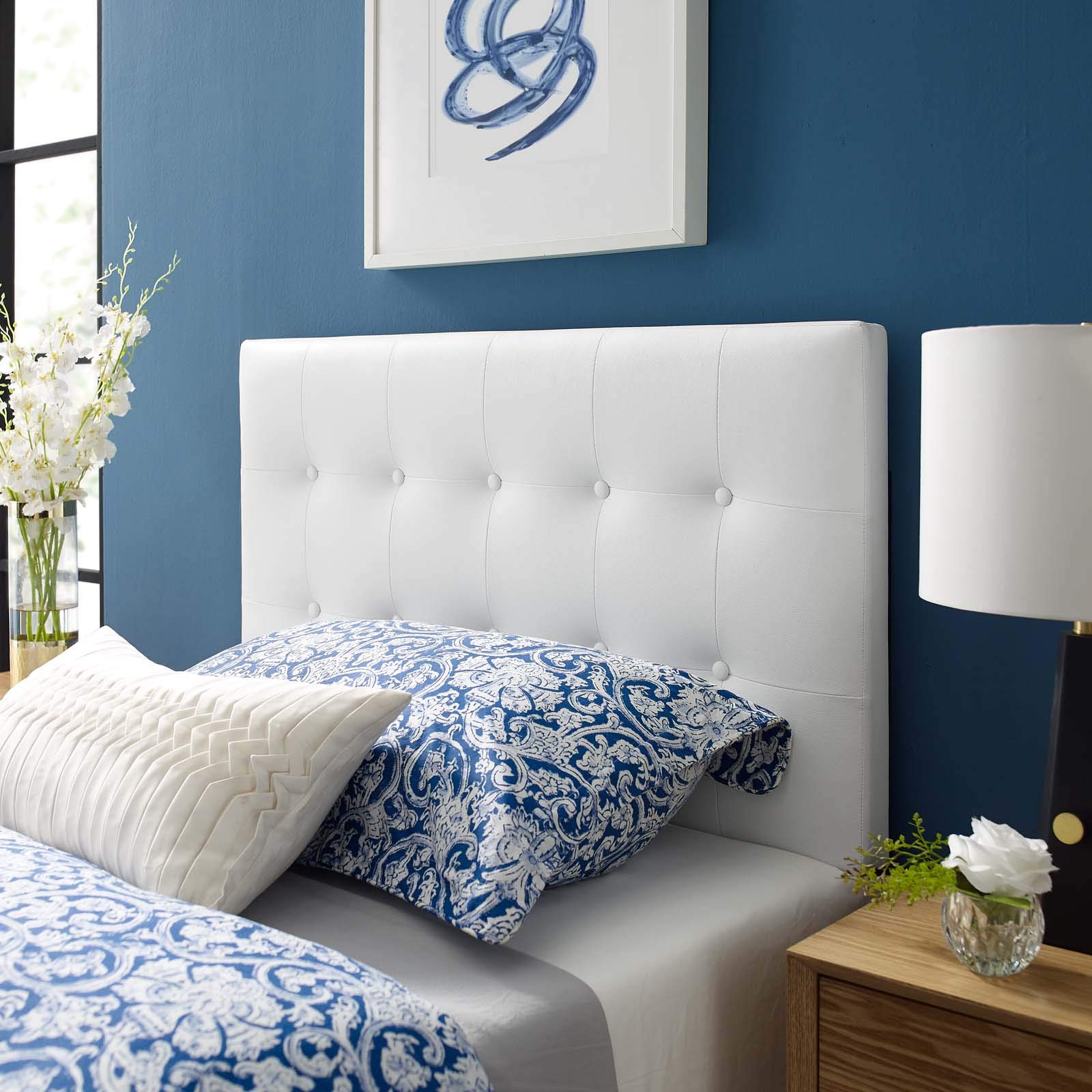 Modway Emily Faux Leather Tufted Headboard