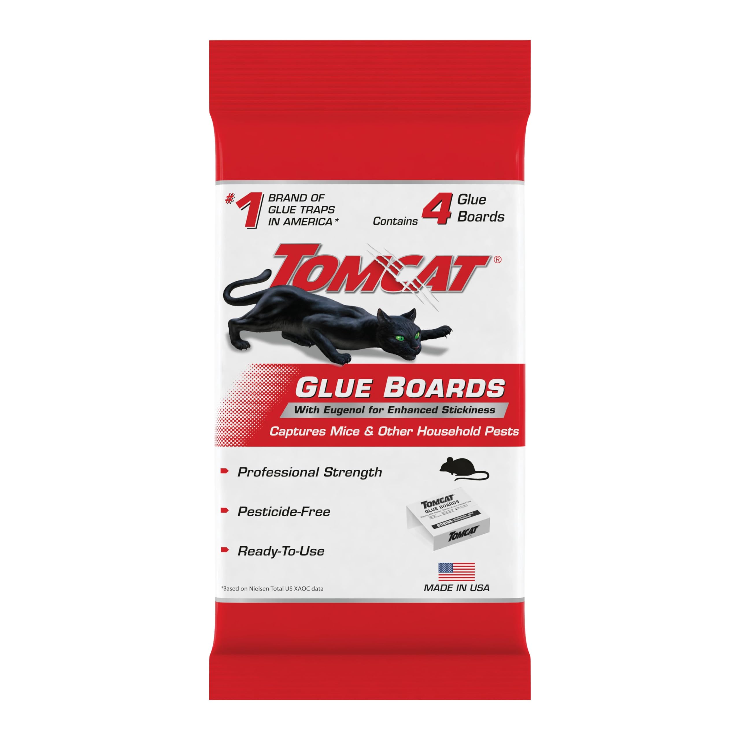 Tomcat Glue Boards with Eugenol — 4 Traps Per Pack