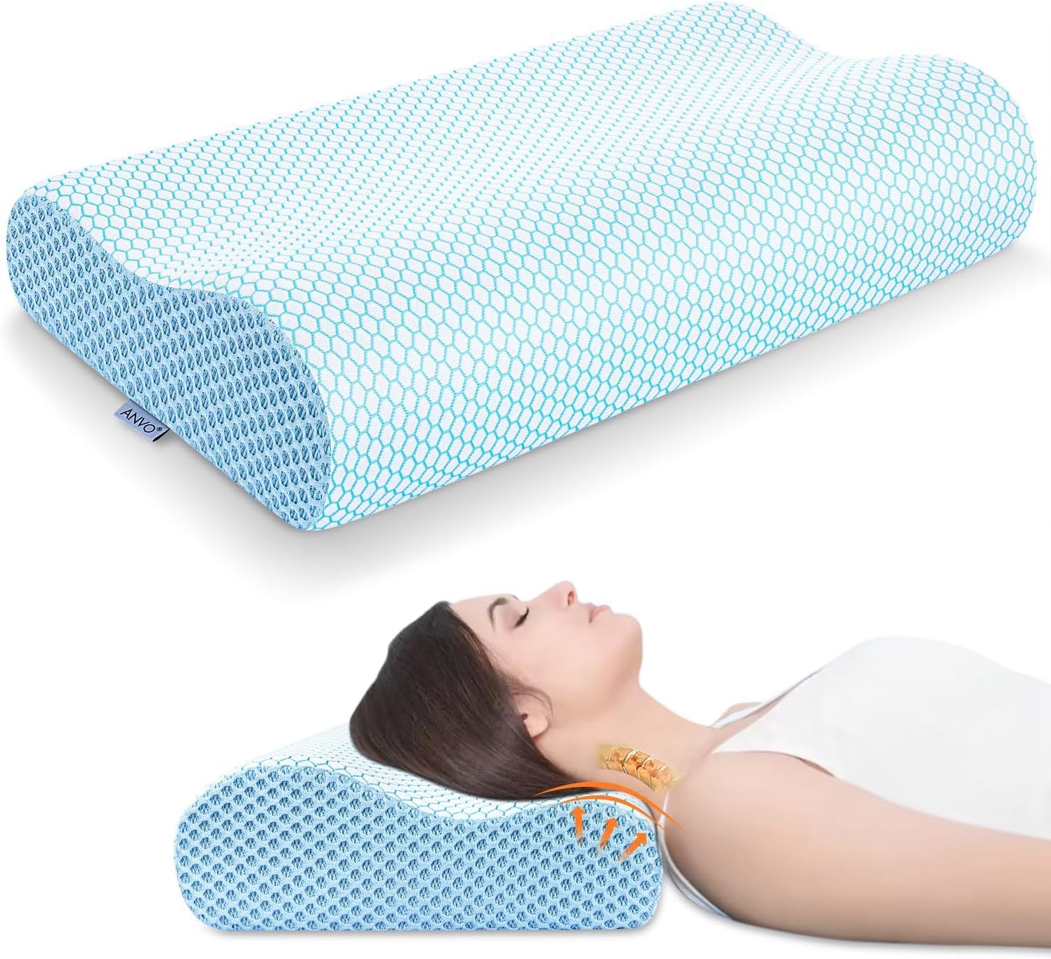 Anvo Memory Foam Cervical Pillow (Standard)