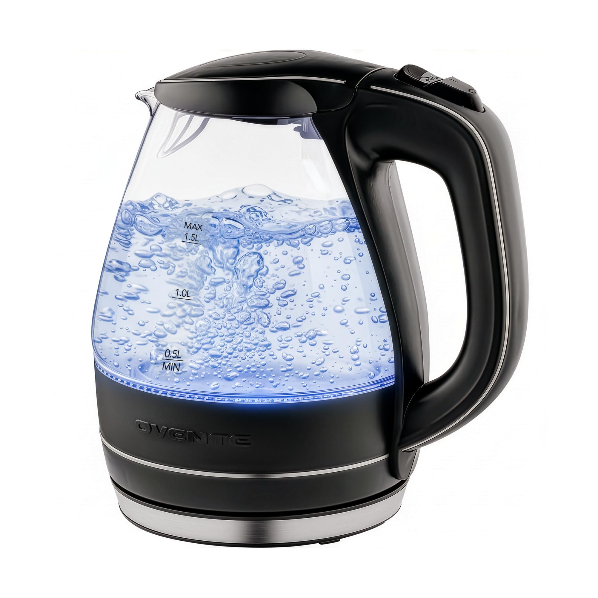 OVENTE KG83B Electric Glass Kettle — 1.5L Borosilicate