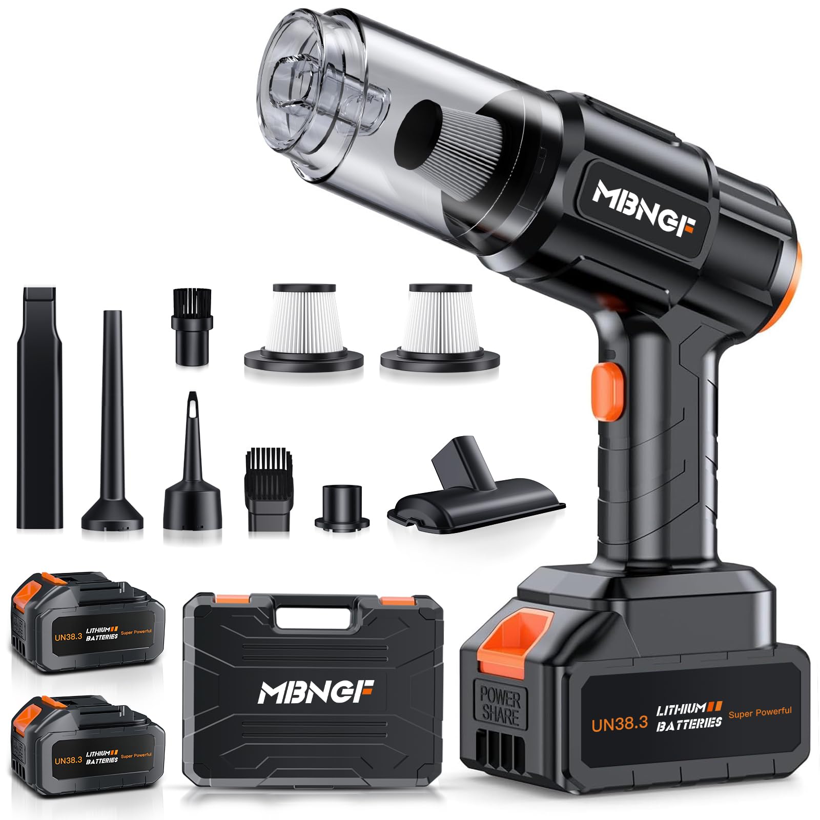 MBNGF X9 ULTRA — 35000PA High Power Suction & Blower, Midnight Black