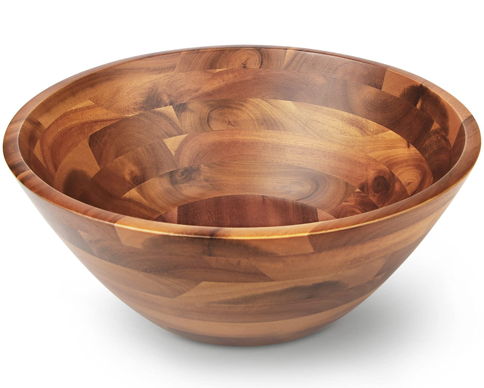 AIDEA 11" Acacia Wood Single Salad Bowl