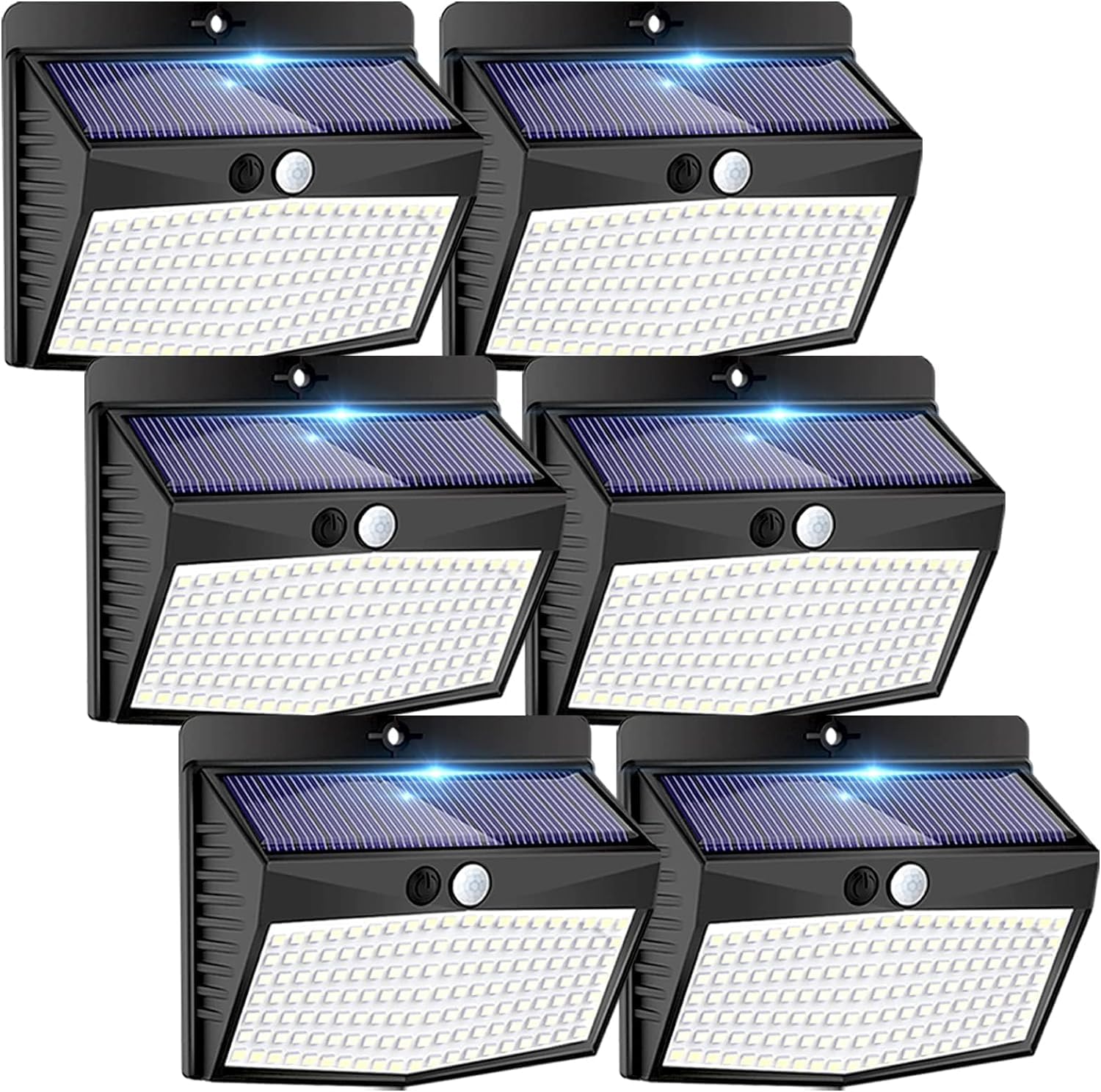 Peasur Solar Motion Sensor Wall Light (6-Pack)