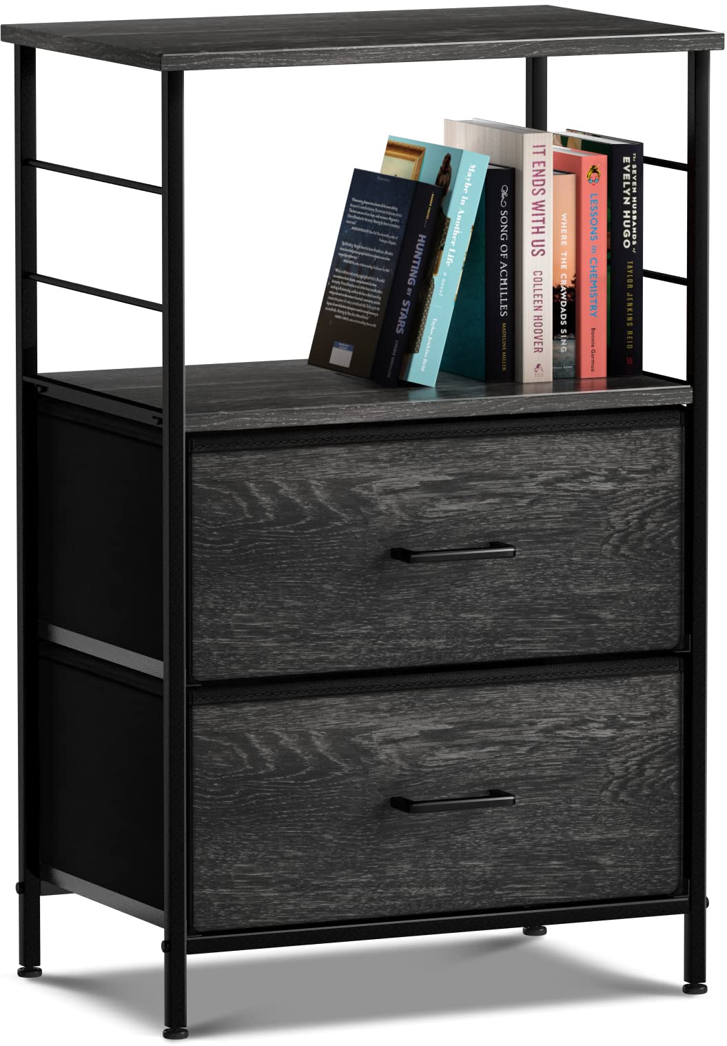 Sorbus Nightstand with Faux Wood Drawers