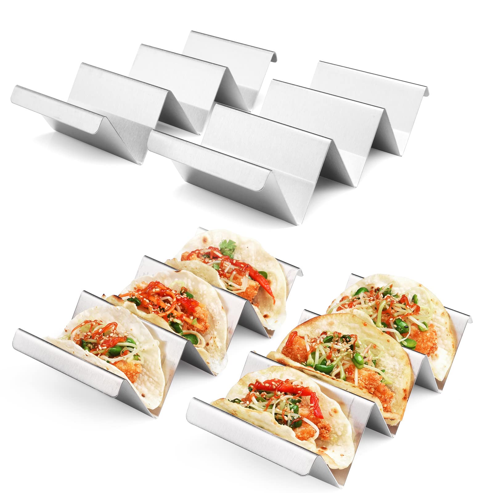 Stainless Steel Taco Holder 4-Pack