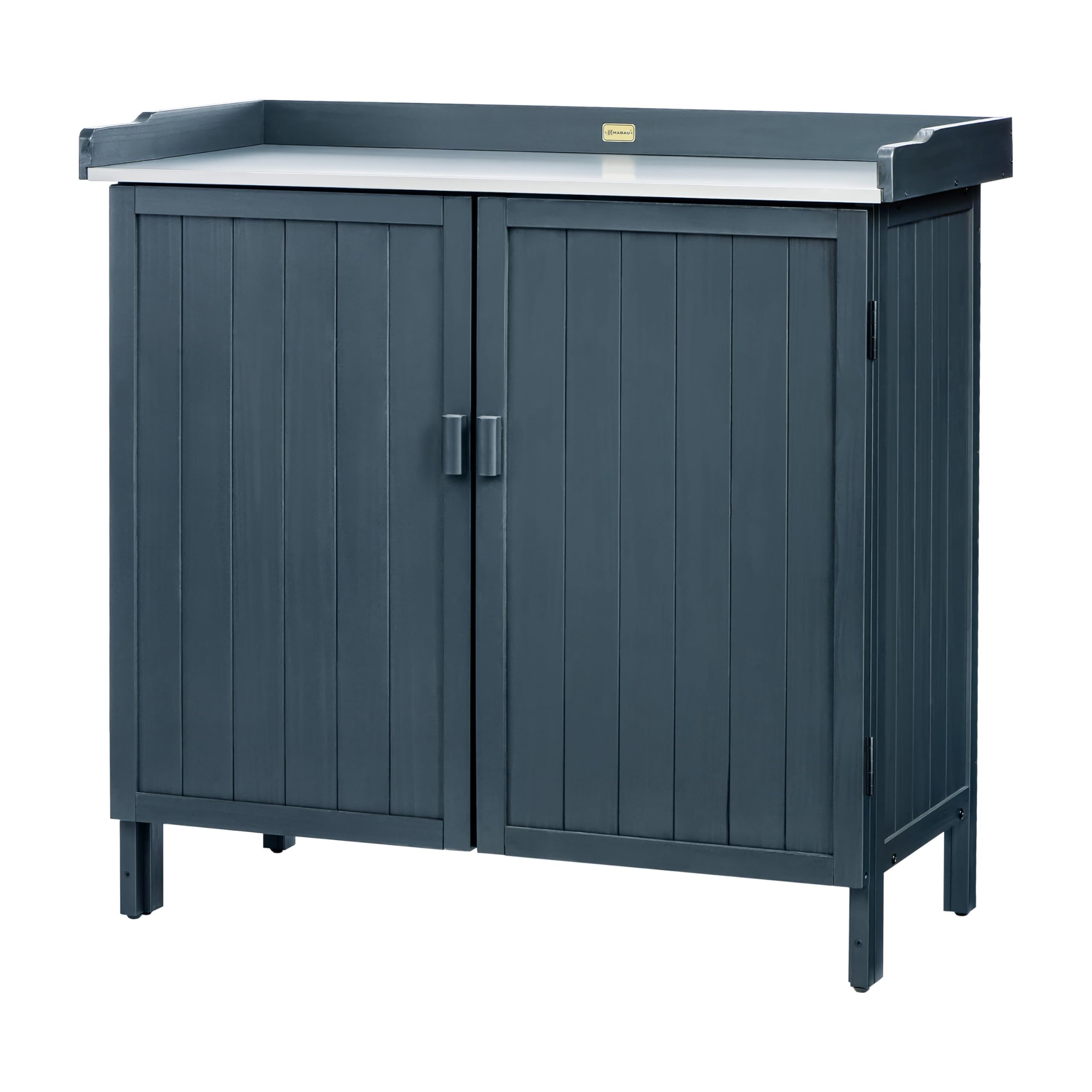 HABAU Outdoor Storage Cabinet with Metal Top