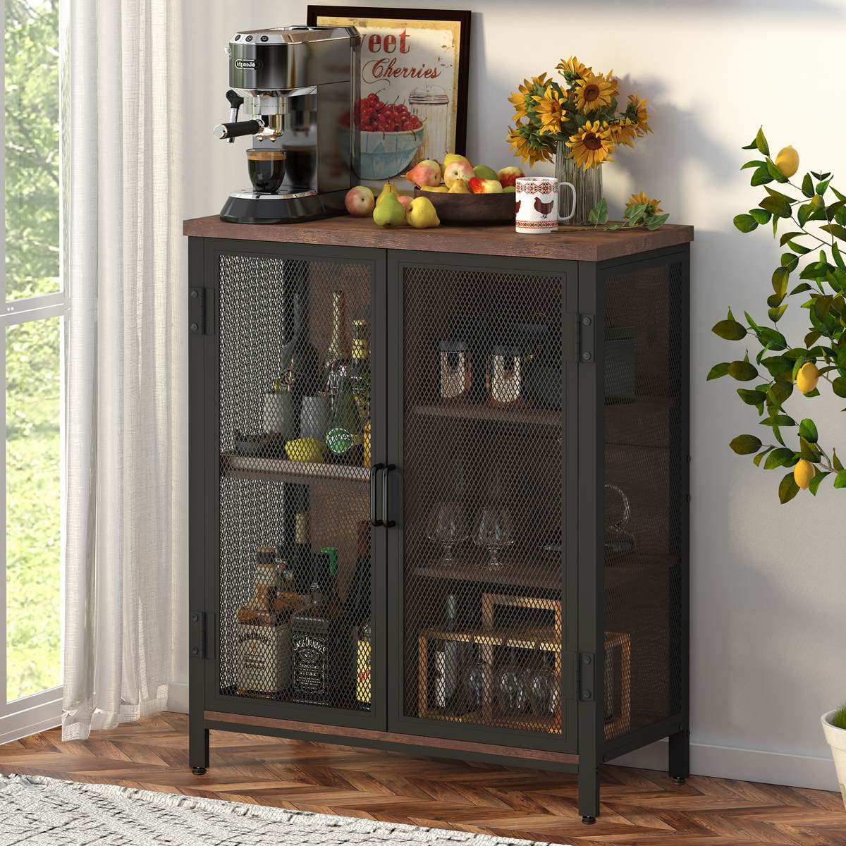 BON AUGURE Coffee Bar Cabinet