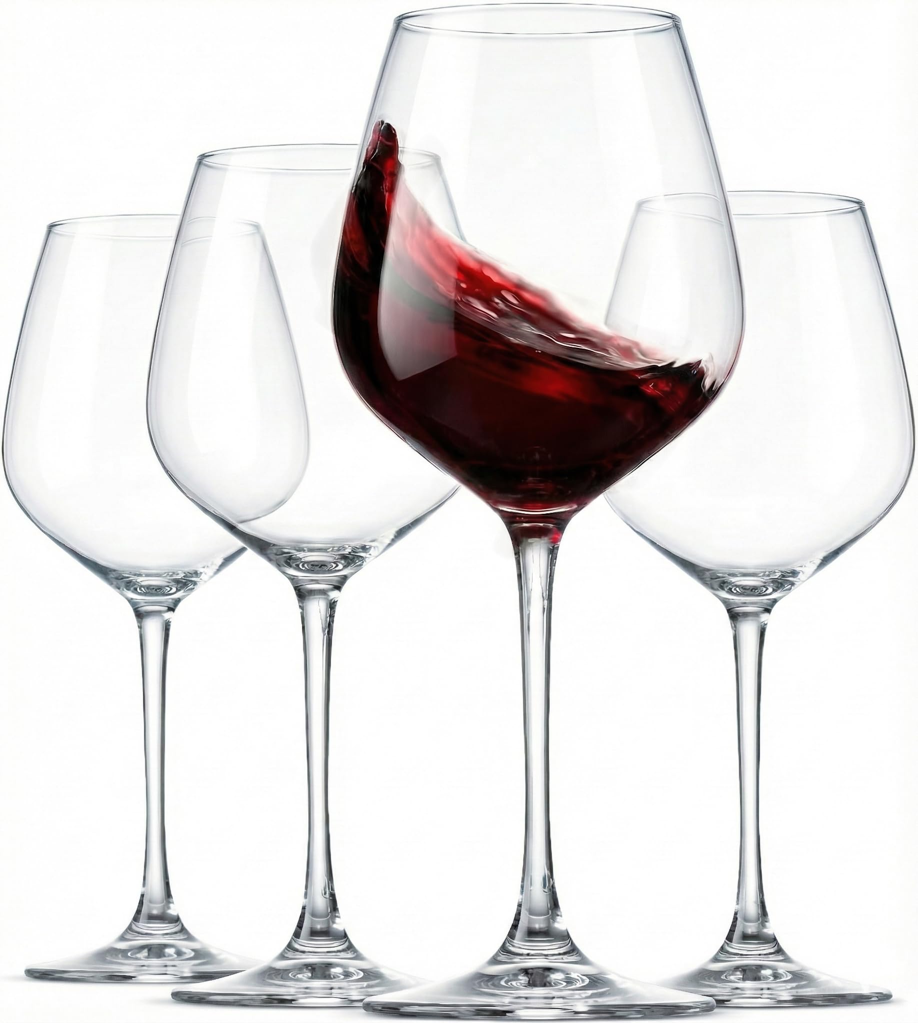 Paksh Novelty Italian Red Wine Glasses — 18 oz (Set of 4)