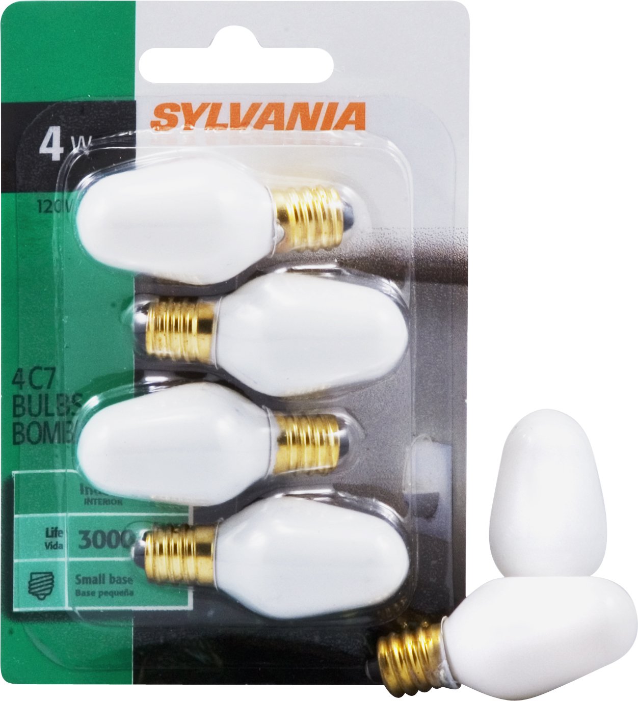 Sylvania 4W C7 Frosted Night Light Bulb
