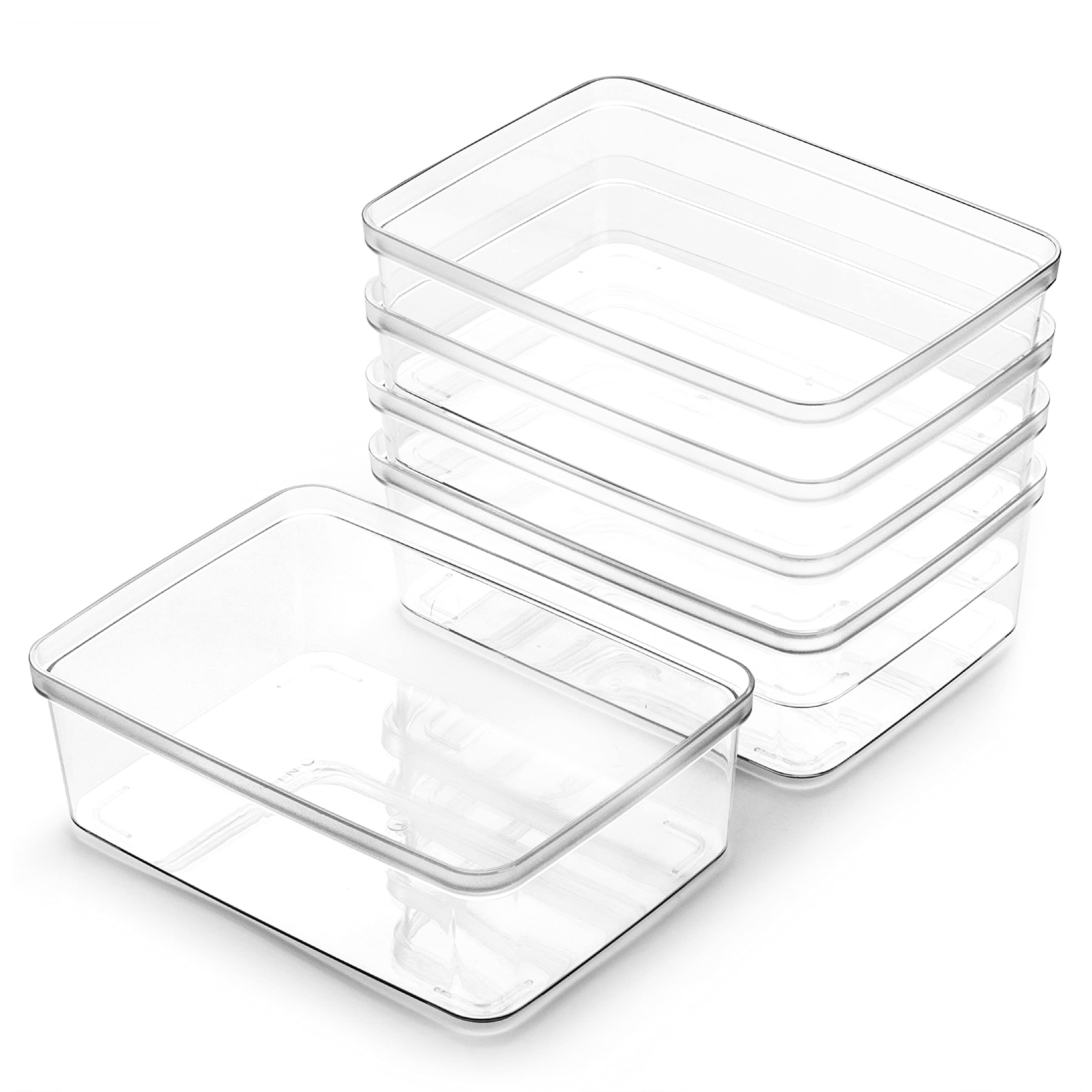 BINO X-Small Clear Storage Bins (5-Pack)