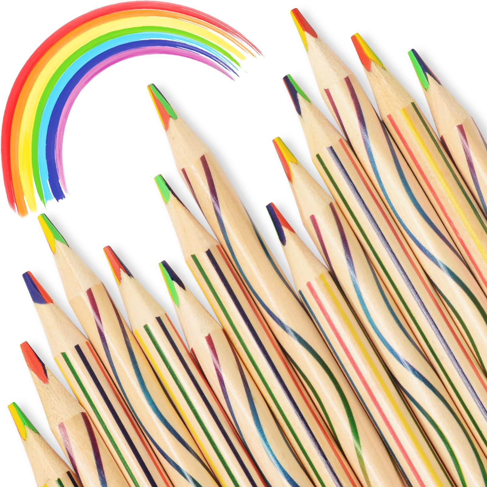 ThEast Rainbow Colored Pencils (30 Pack)