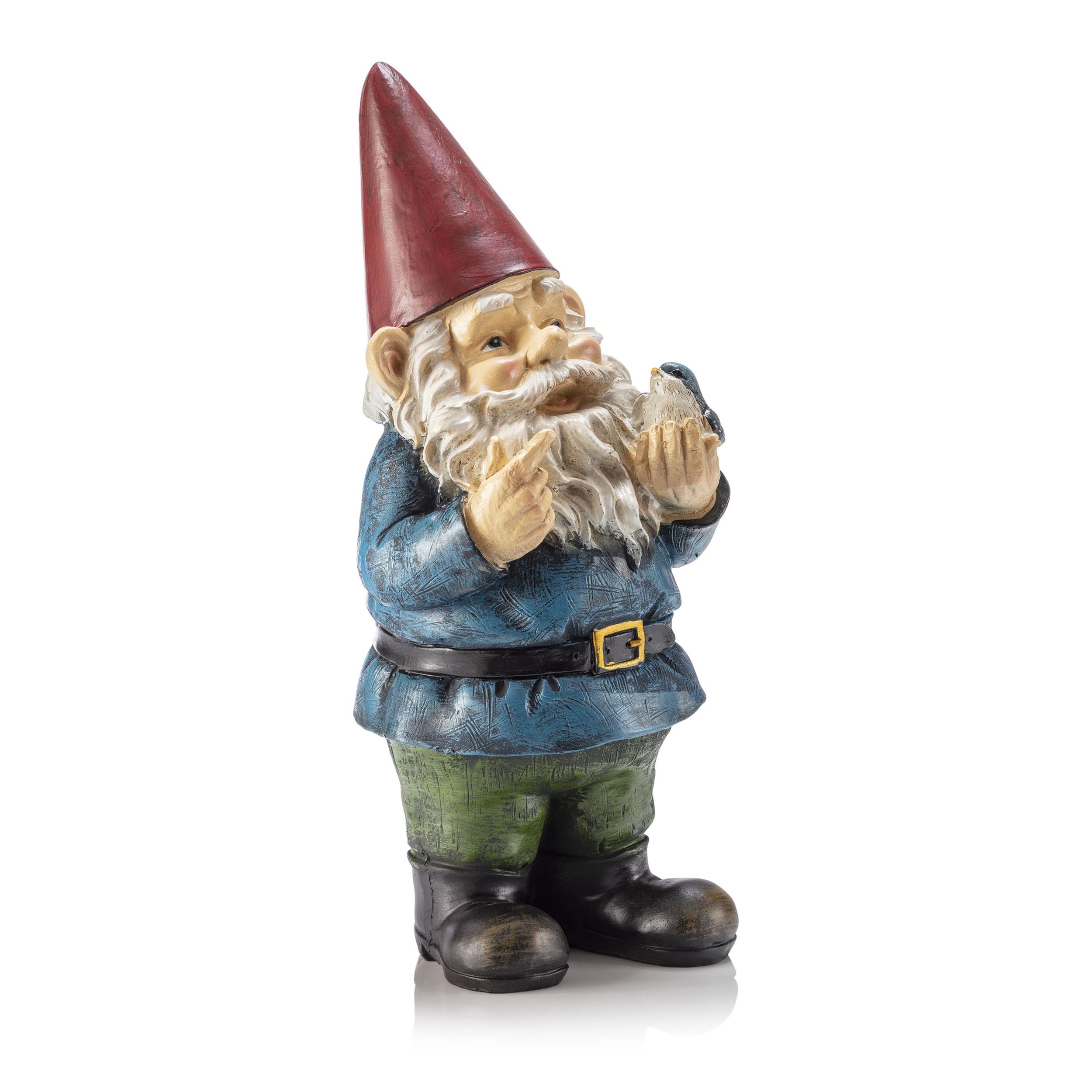 Alpine Corporation 12" Garden Gnome with Bird