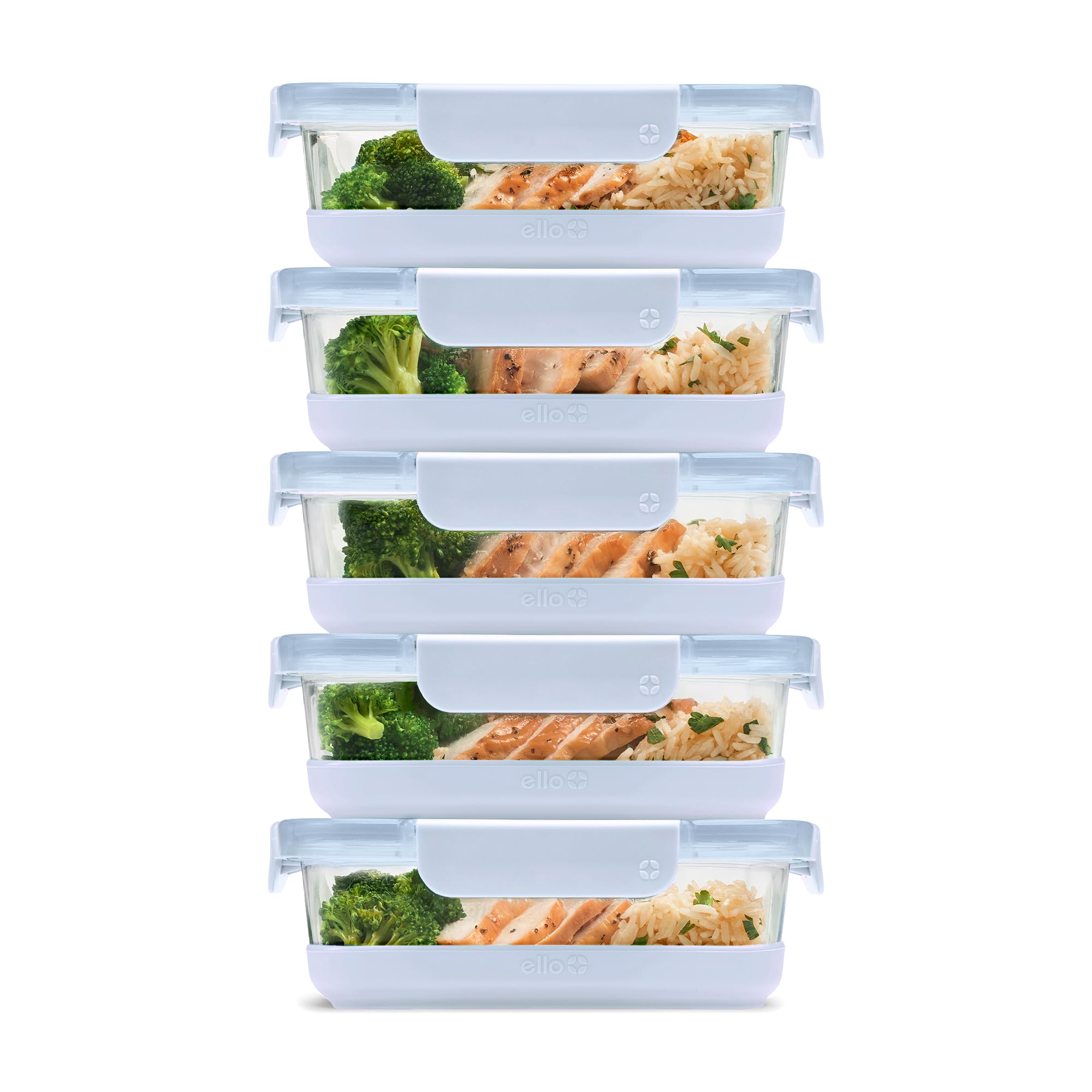Ello DuraGlass 3.4 Cup Meal Prep Set