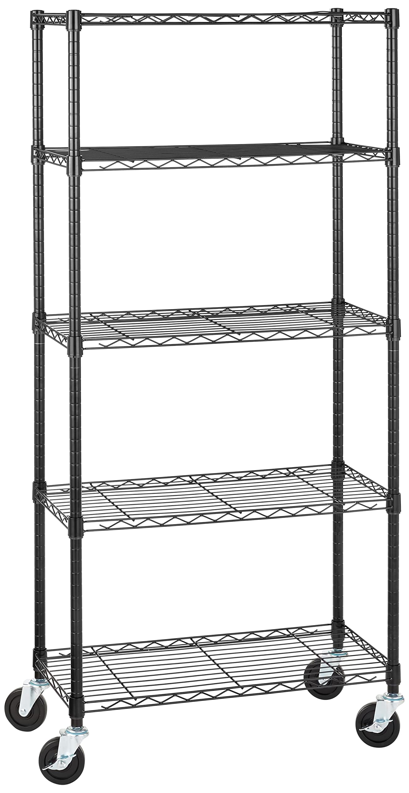 Amazon Basics 5-Shelf Wire Rack with Casters