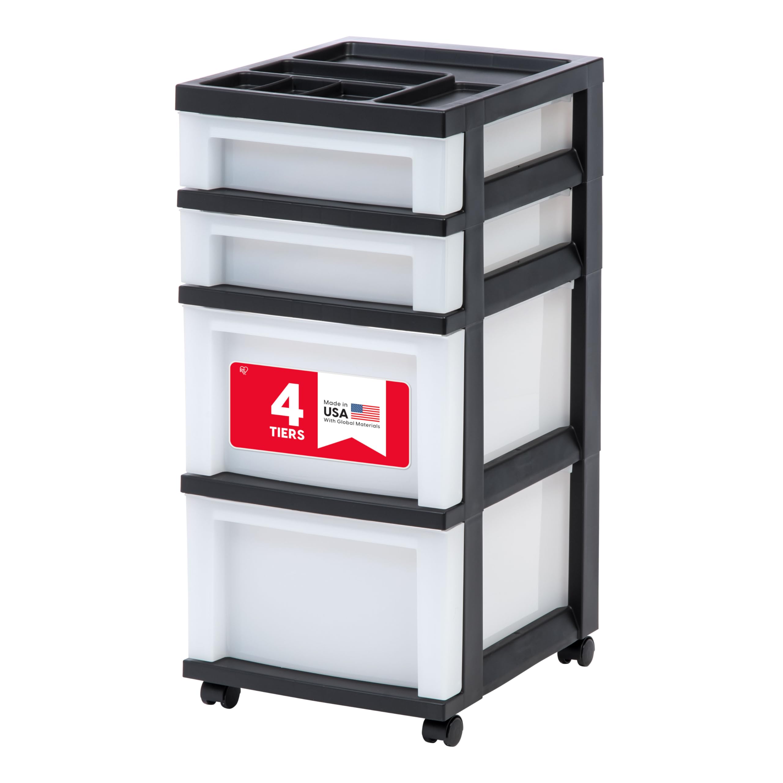 IRIS 4-Drawer Rolling Cart