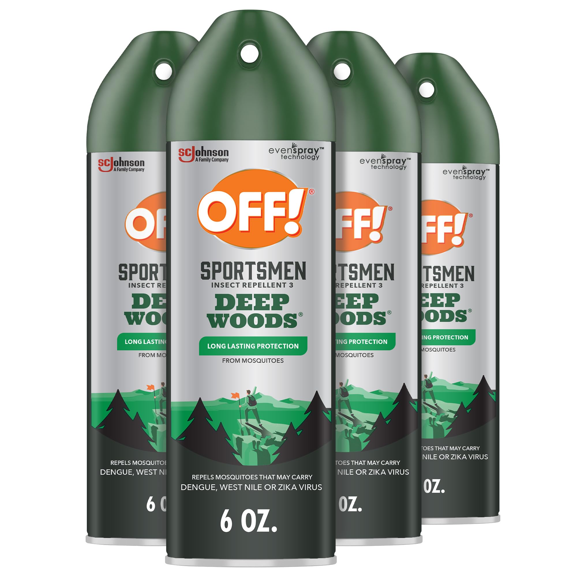 OFF! Deep Woods Sportsmen Insect Repellent Aerosol (30% DEET) — 4 Pack