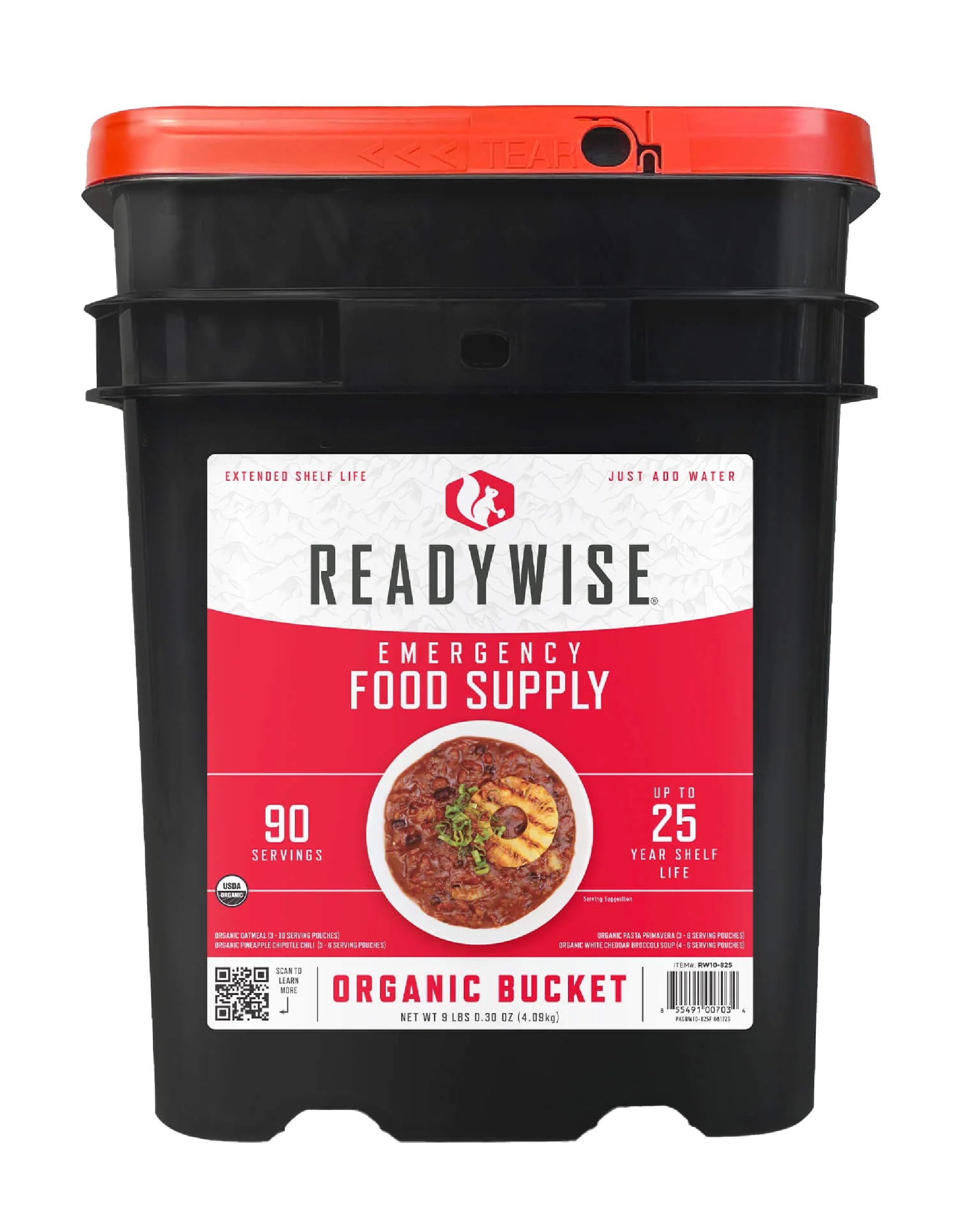 ReadyWise Organic 90-Serving Meal Bucket