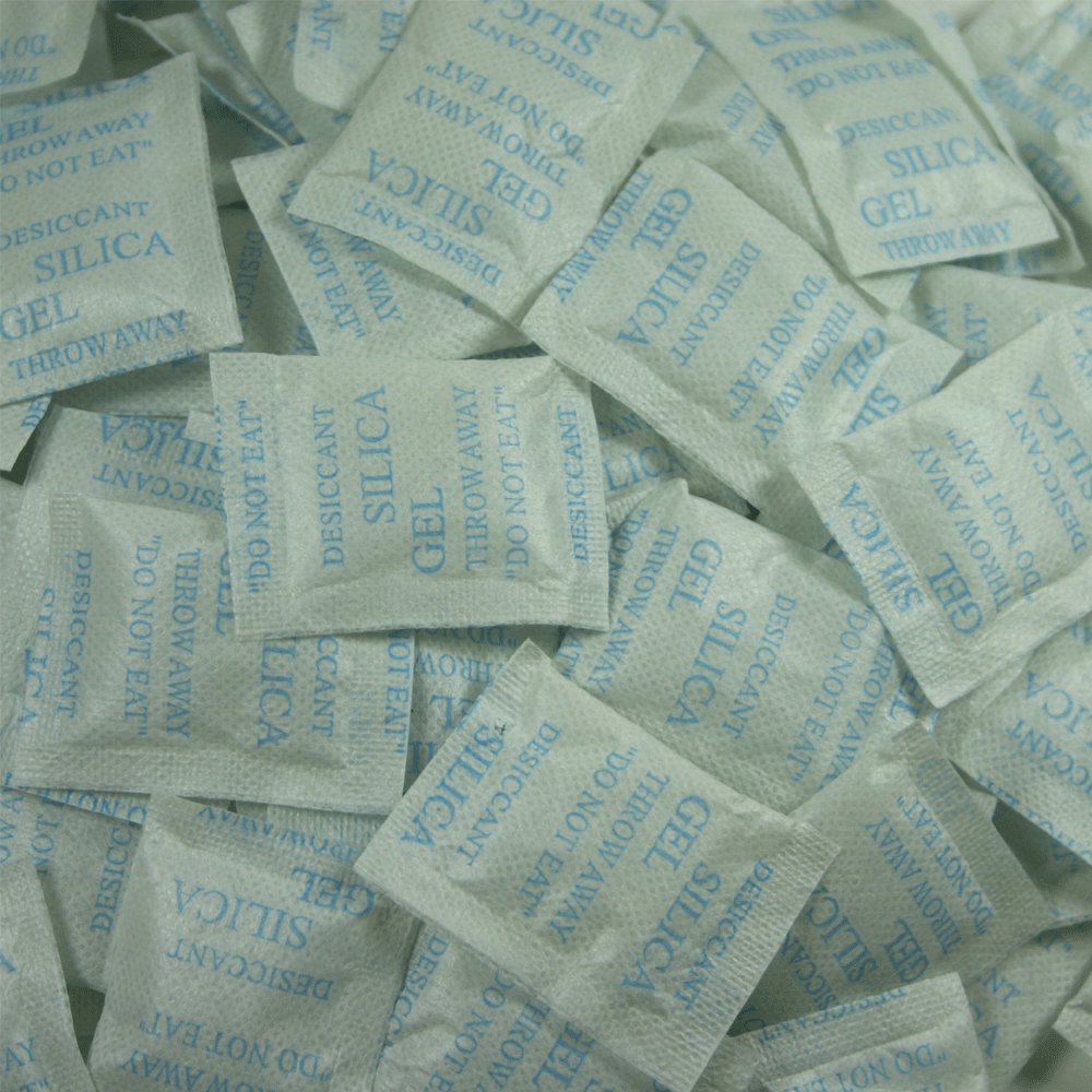 Desiccant Packs 100 Packets, 2 g Silica Gel Sachets