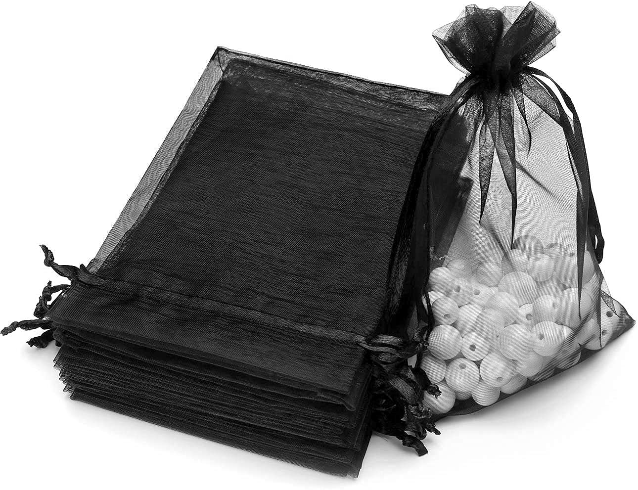 Akstore Black Organza 4x6 Bags