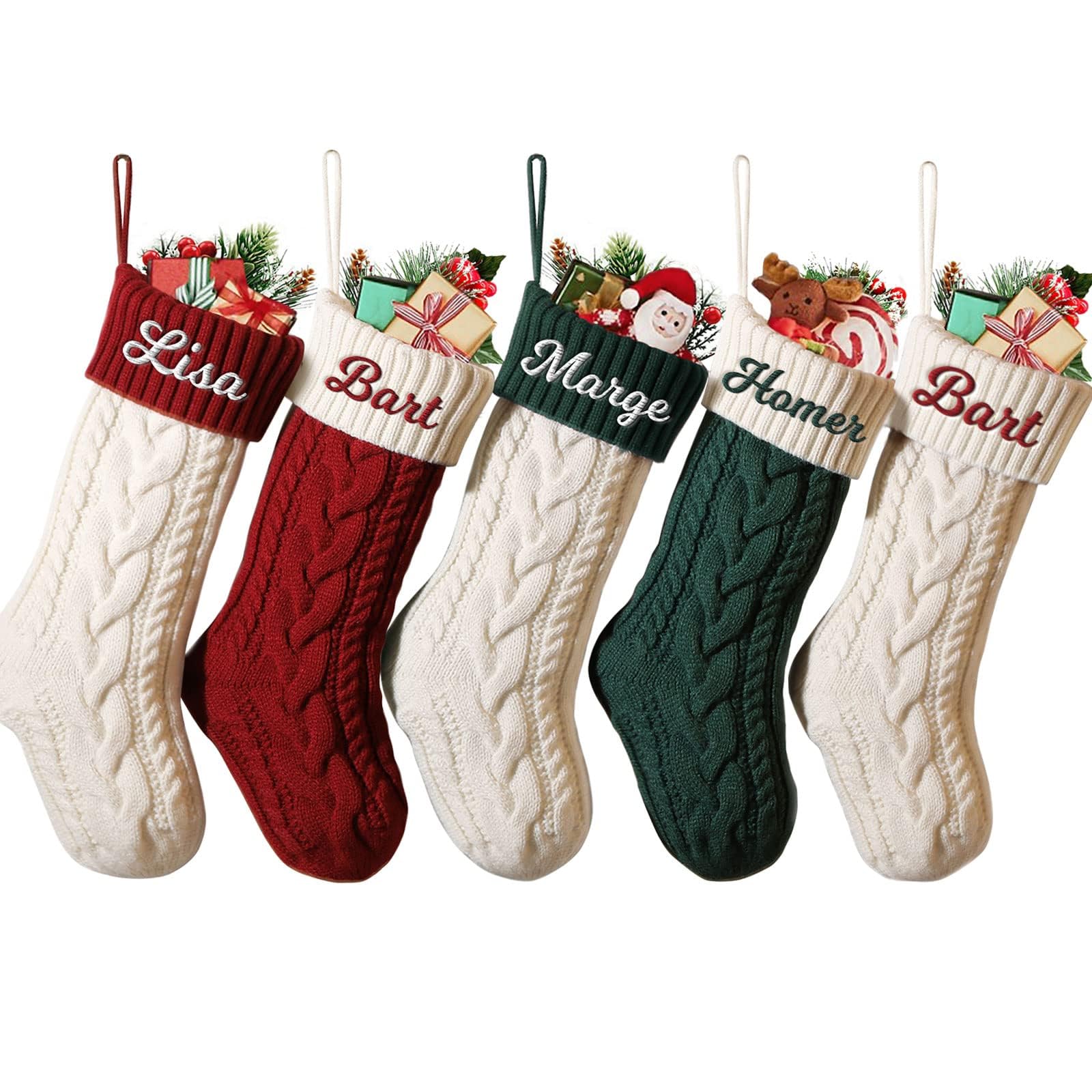 Farmhouse Personalized Knit Stocking (18")