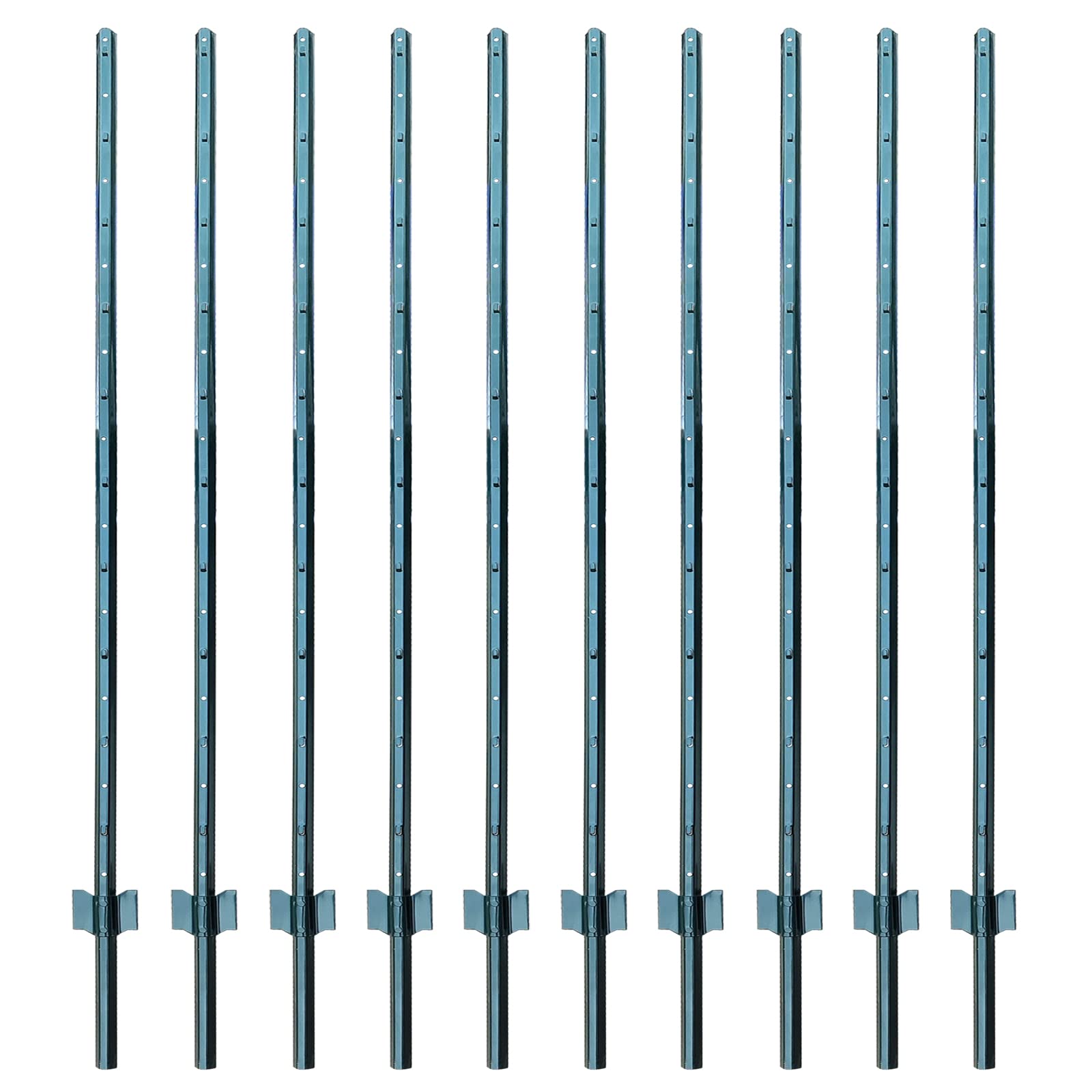 ARIFARO 7-foot No-Dig Metal Fence Posts (Pack of 10)